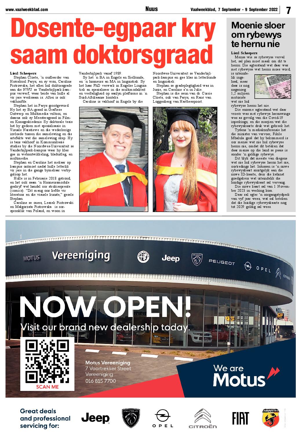 Vaalweekblad, 7 September – 9 September 2022 page 7