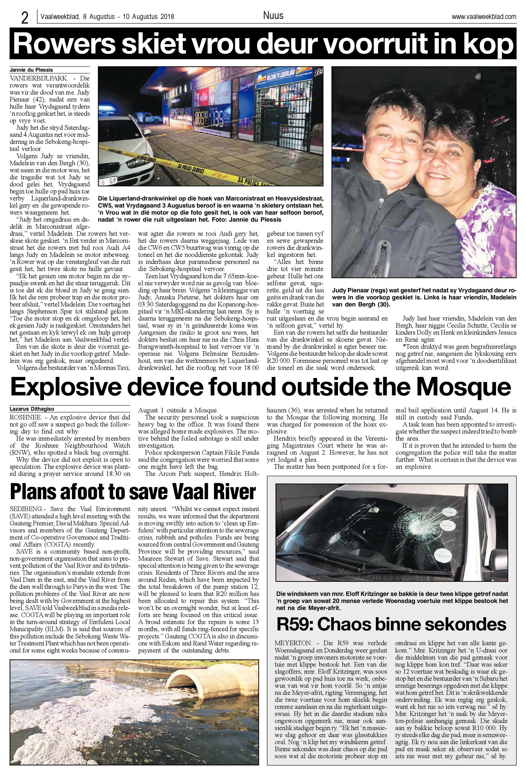 Vaalweekblad 8 – 10 Augustus 2018 page 2