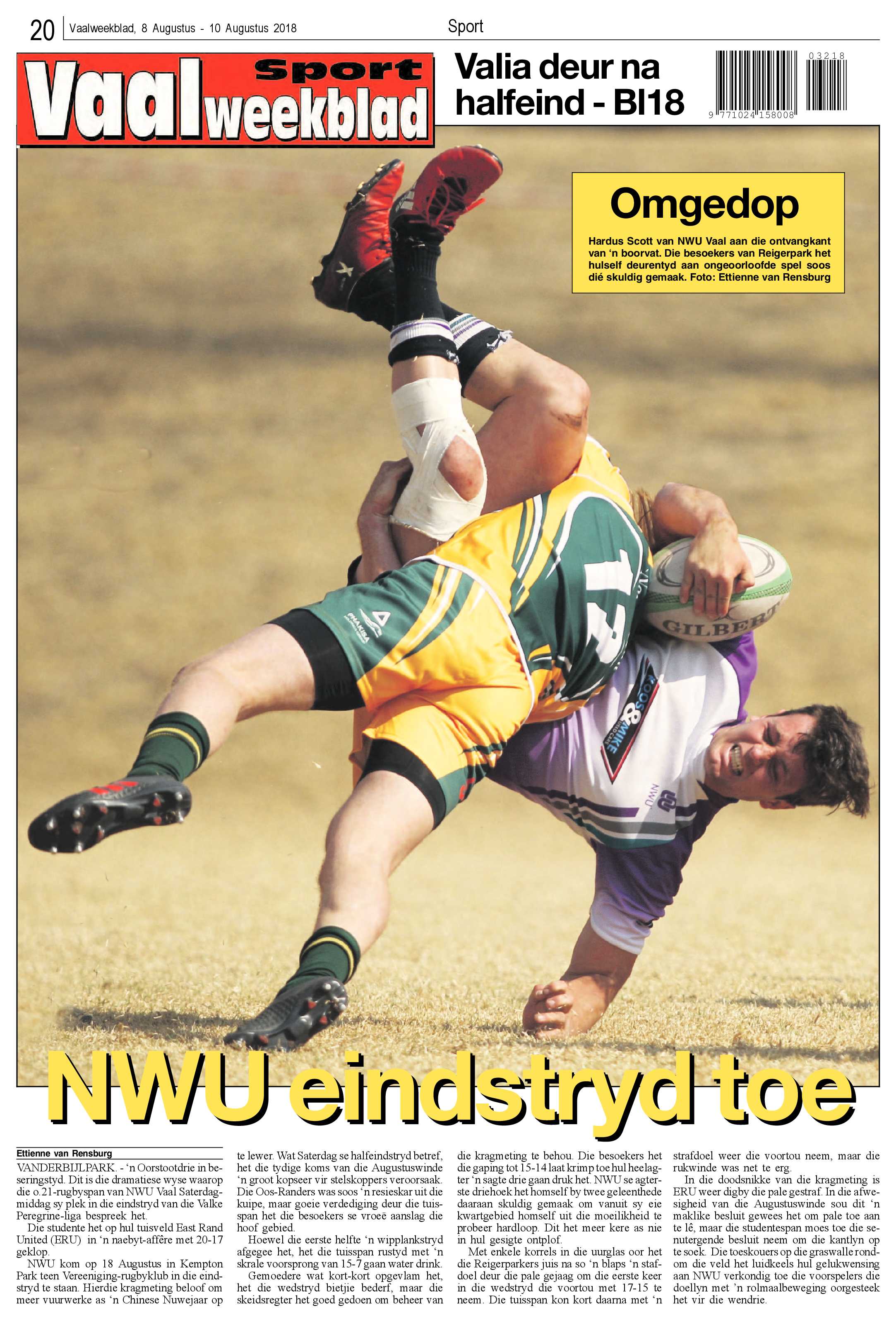 Vaalweekblad 8 – 10 Augustus 2018 page 20