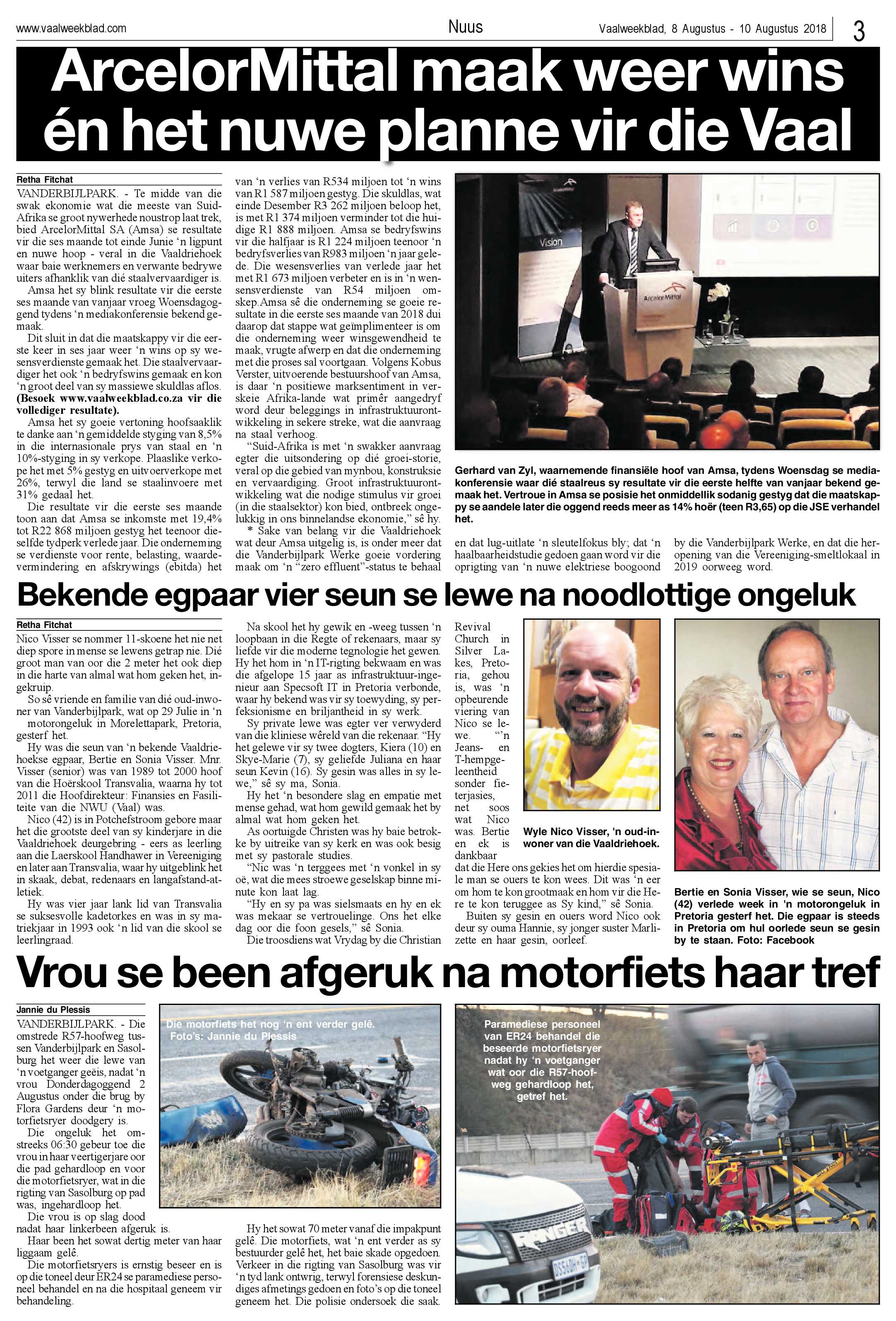Vaalweekblad 8 – 10 Augustus 2018 page 3