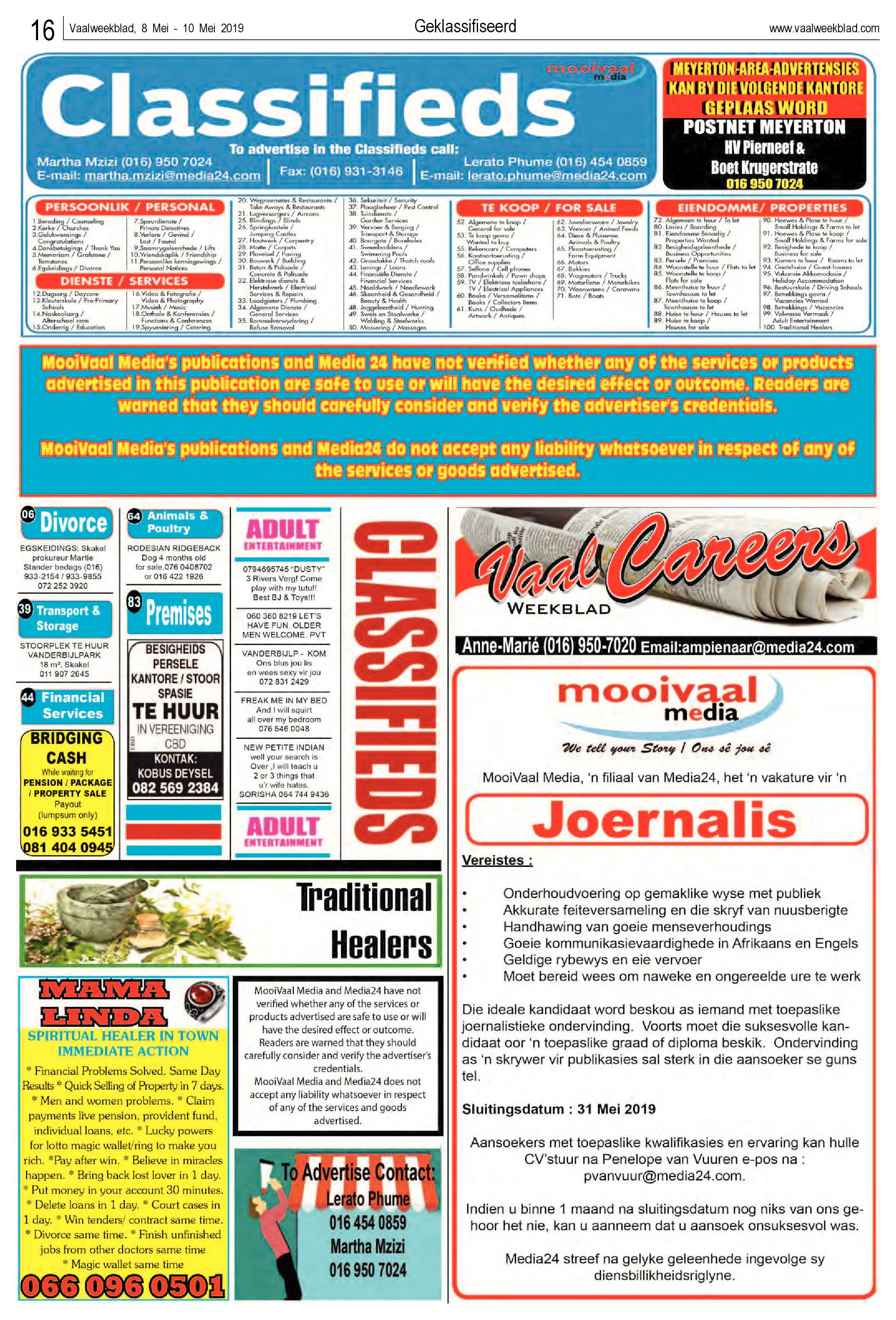 Vaalweekblad 8 – 10 Mei 2019 page 16