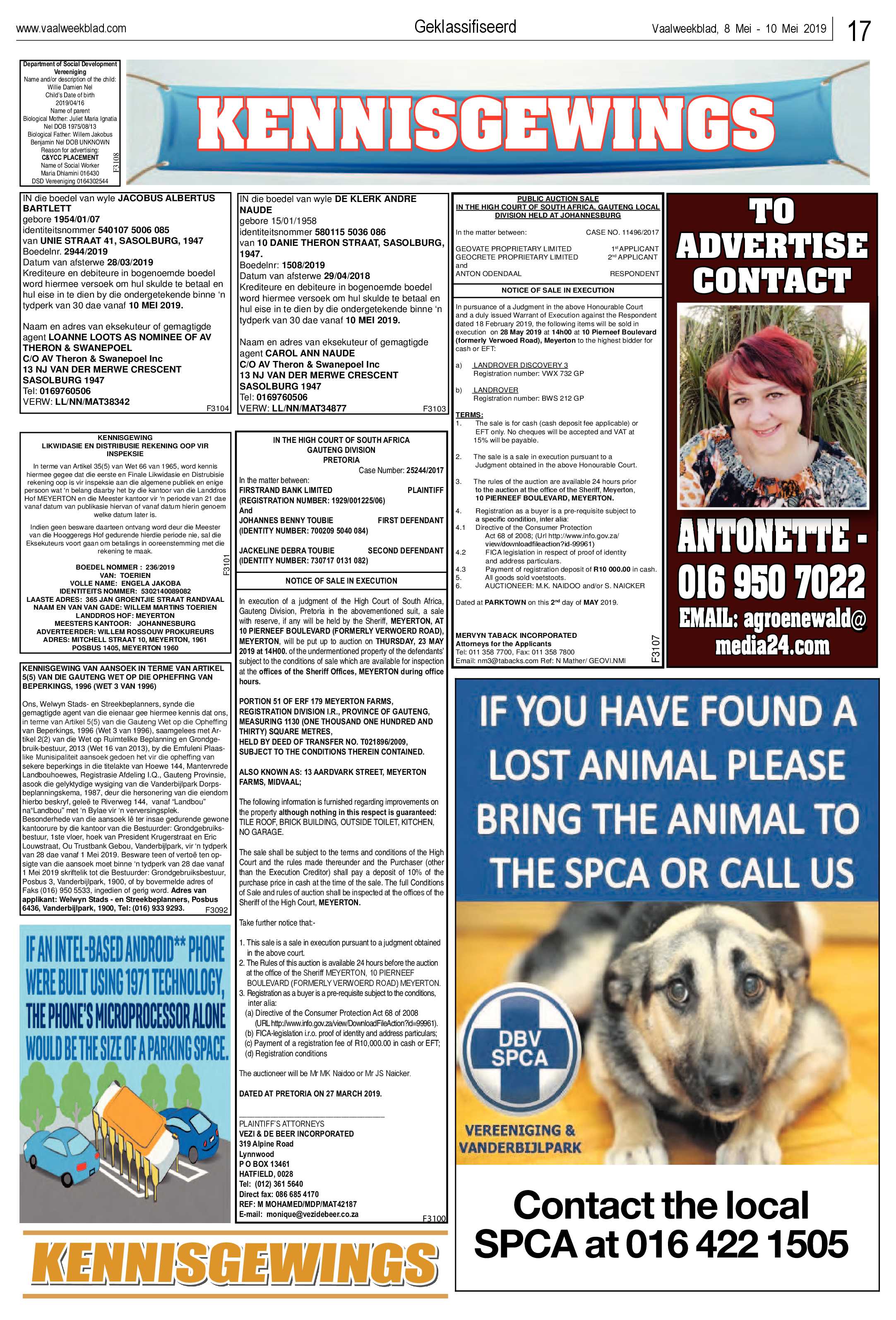 Vaalweekblad 8 – 10 Mei 2019 page 17