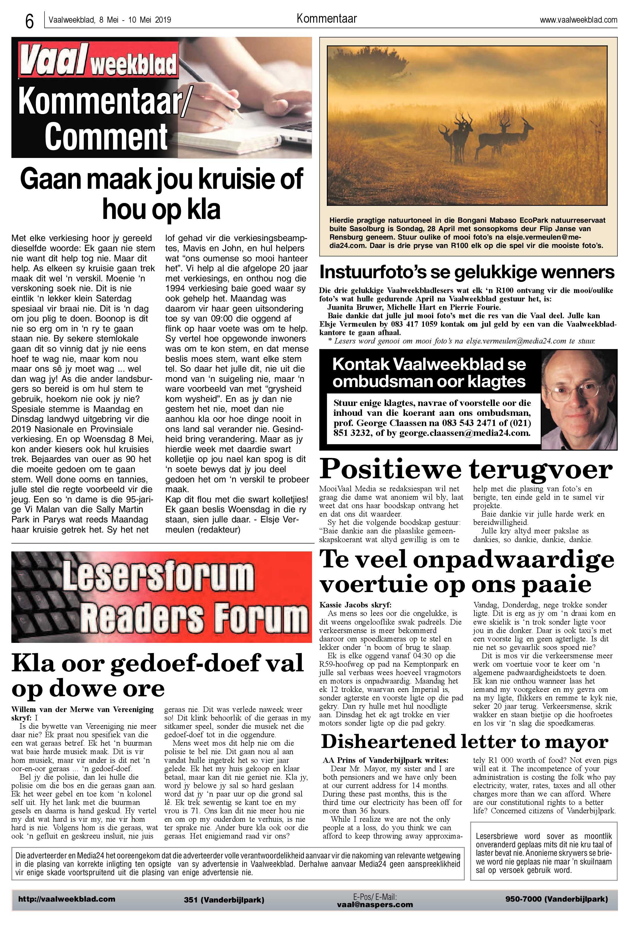 Vaalweekblad 8 – 10 Mei 2019 page 6