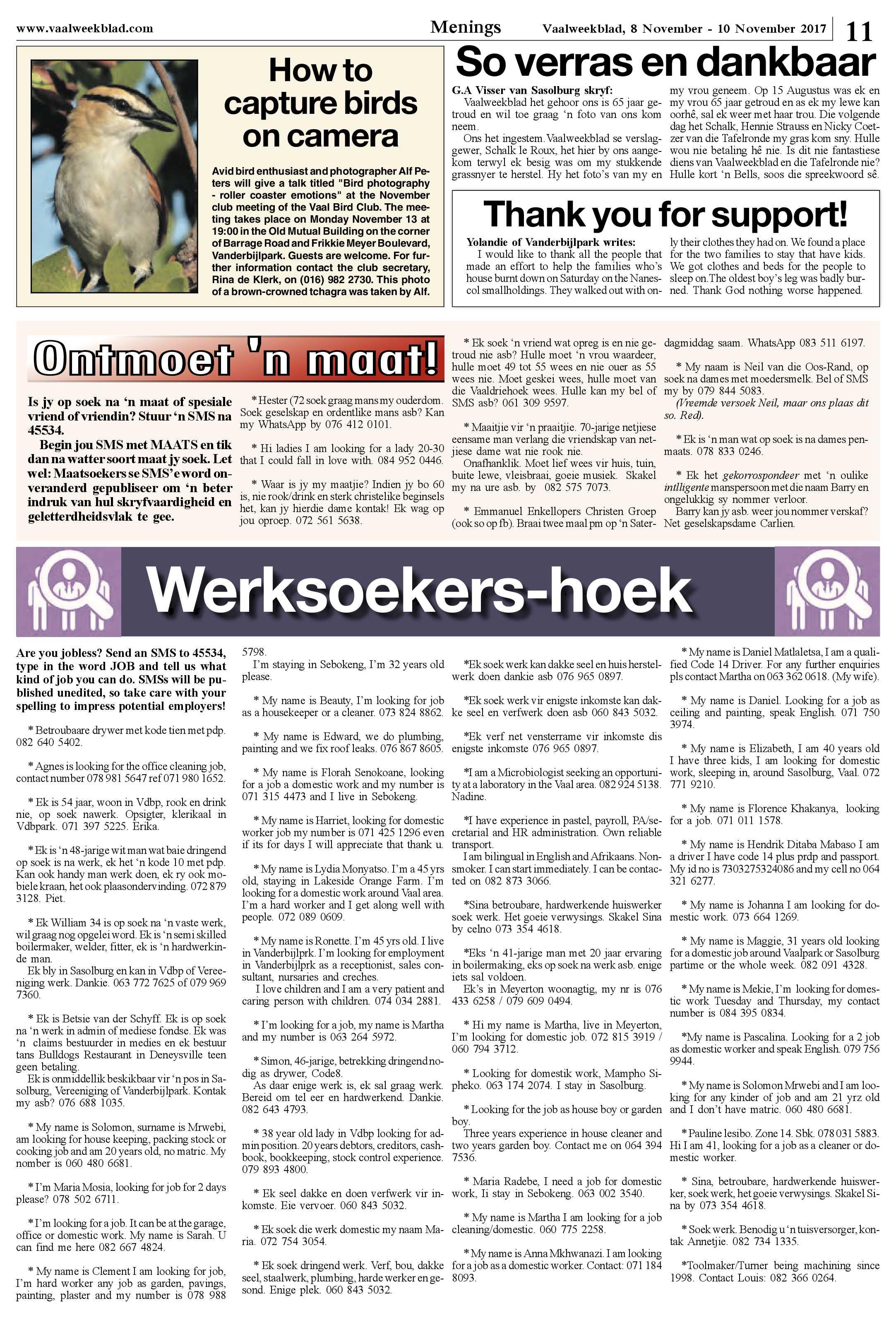 Vaalweekblad 8 – 10 November 2017 page 11