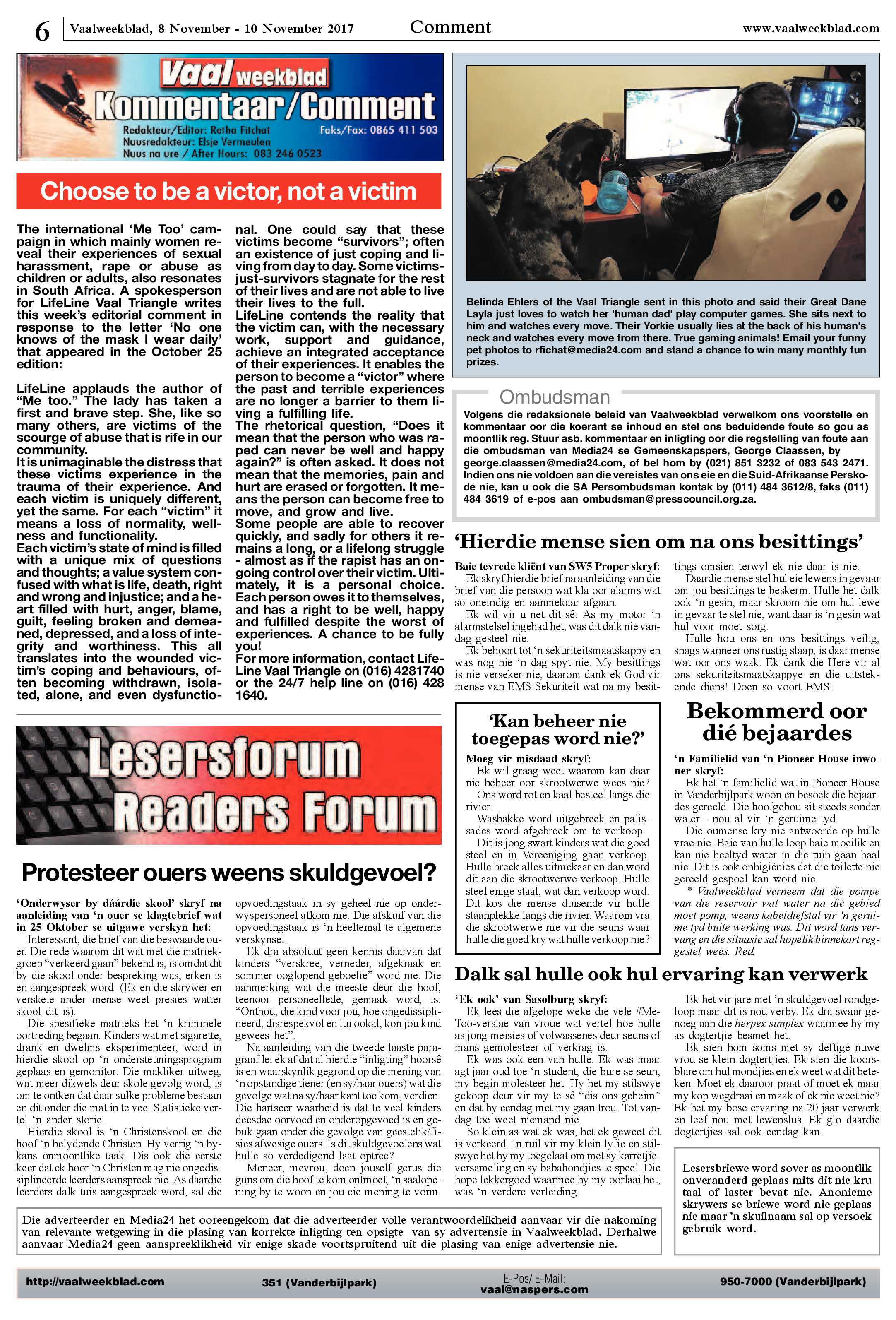 Vaalweekblad 8 – 10 November 2017 page 6