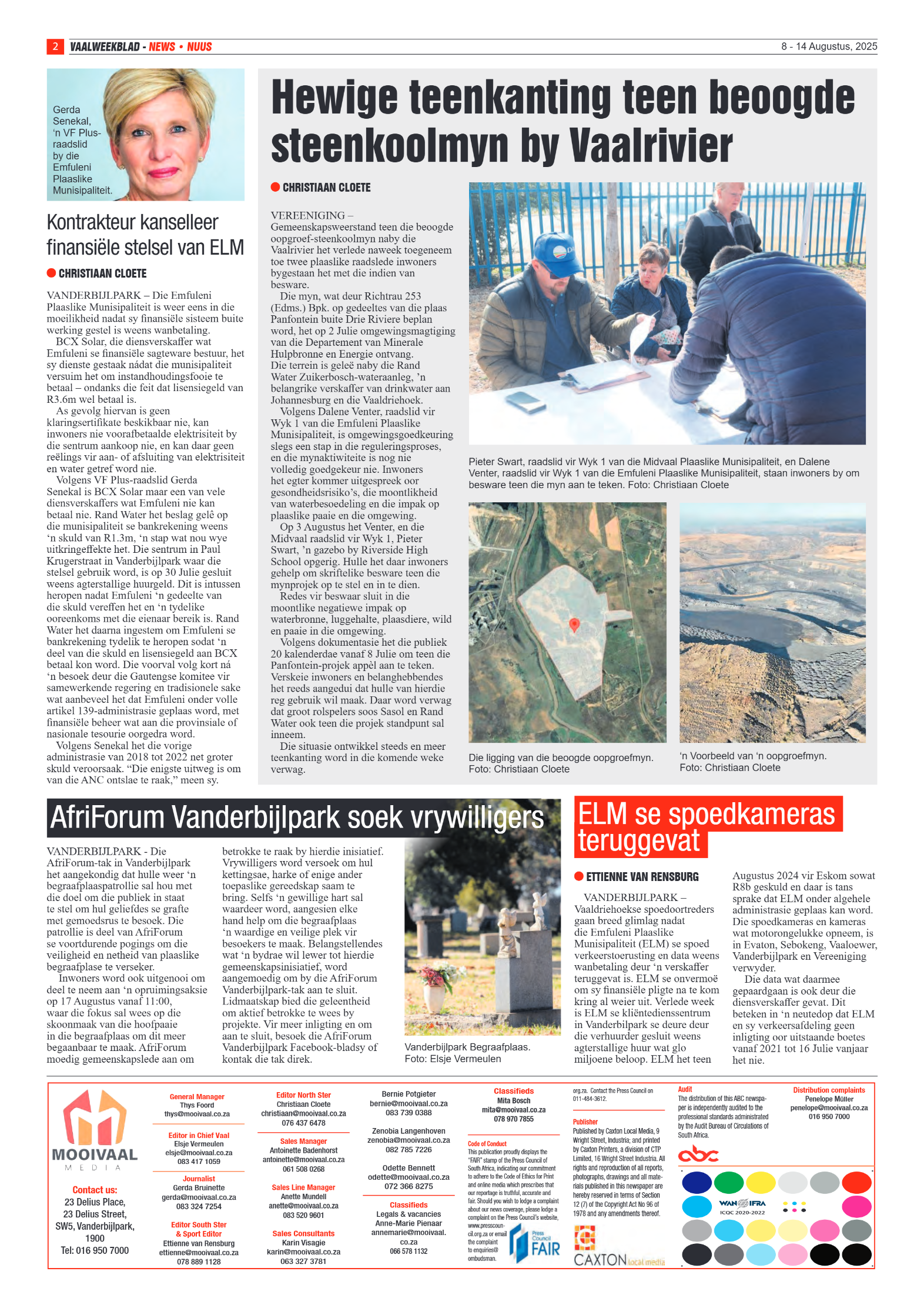 Vaalweekblad 8 – 14 Augustus, 2025 page 2