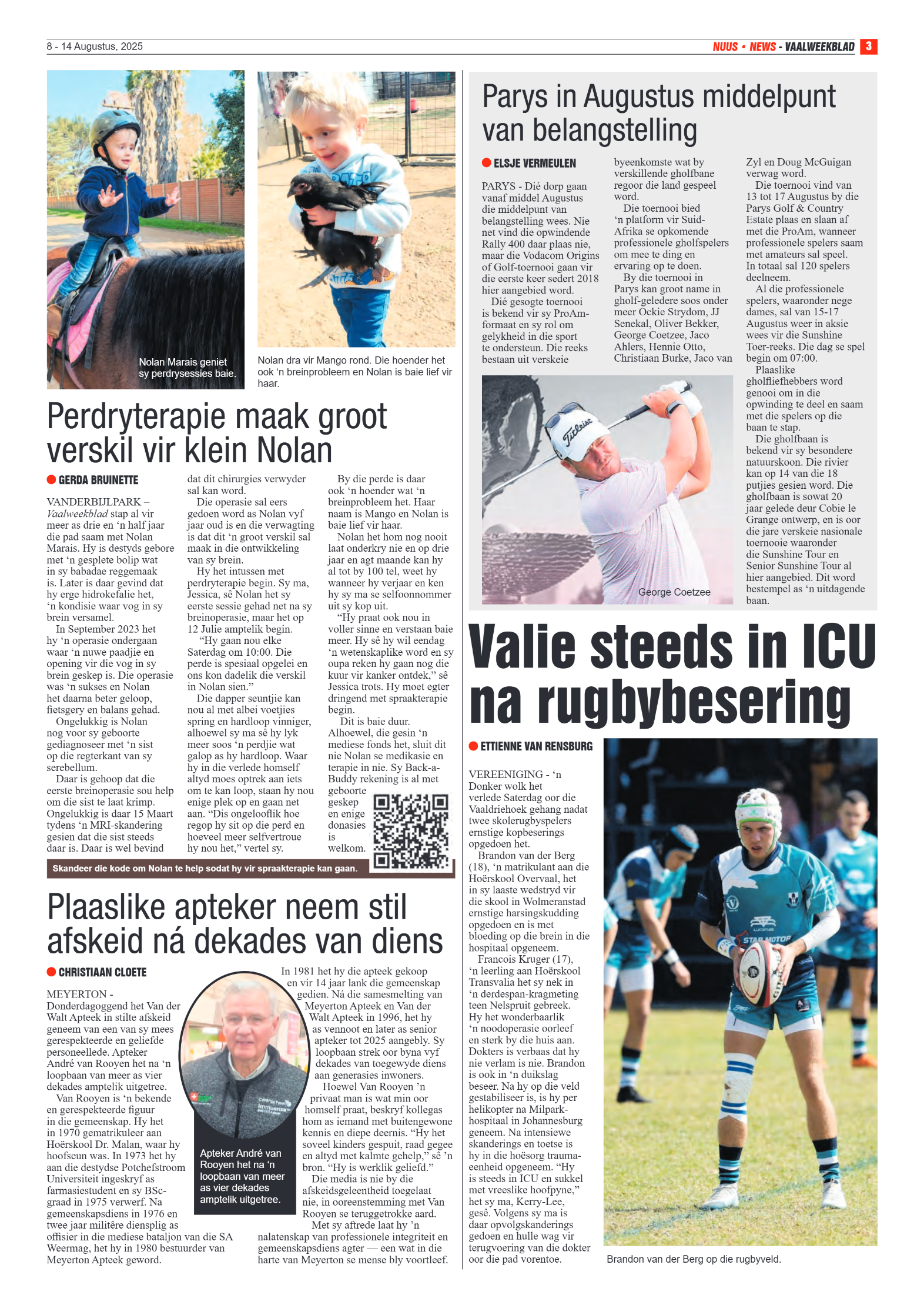 Vaalweekblad 8 – 14 Augustus, 2025 page 3