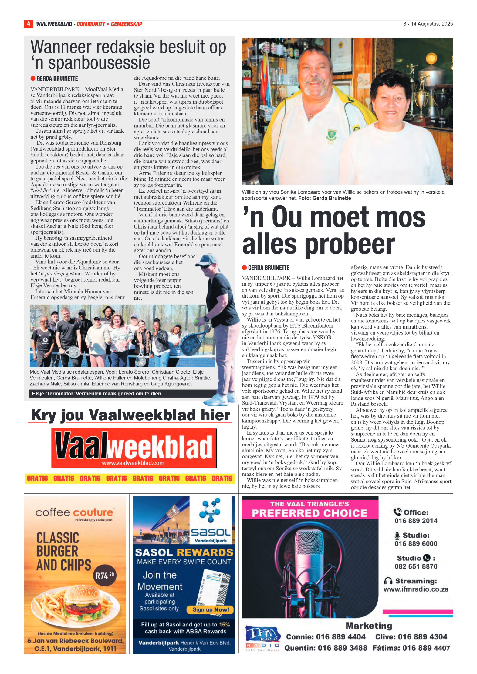 Vaalweekblad 8 – 14 Augustus, 2025 page 4