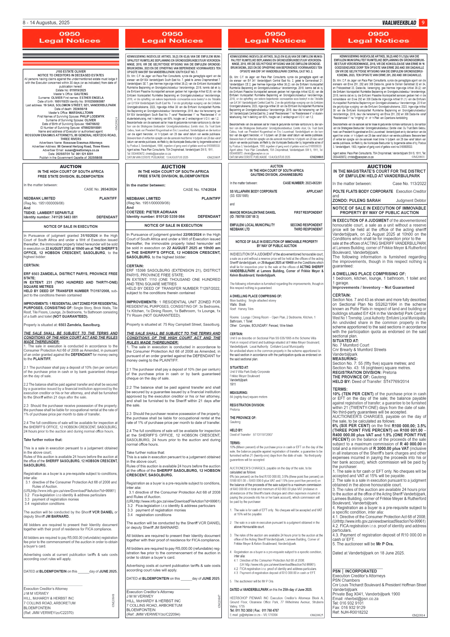 Vaalweekblad 8 – 14 Augustus, 2025 page 9