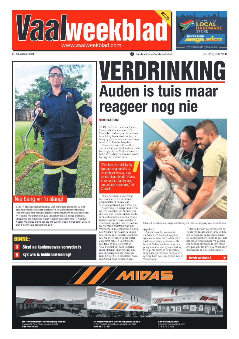 Vaalweekblad 8 – 14 March 2024 page 1