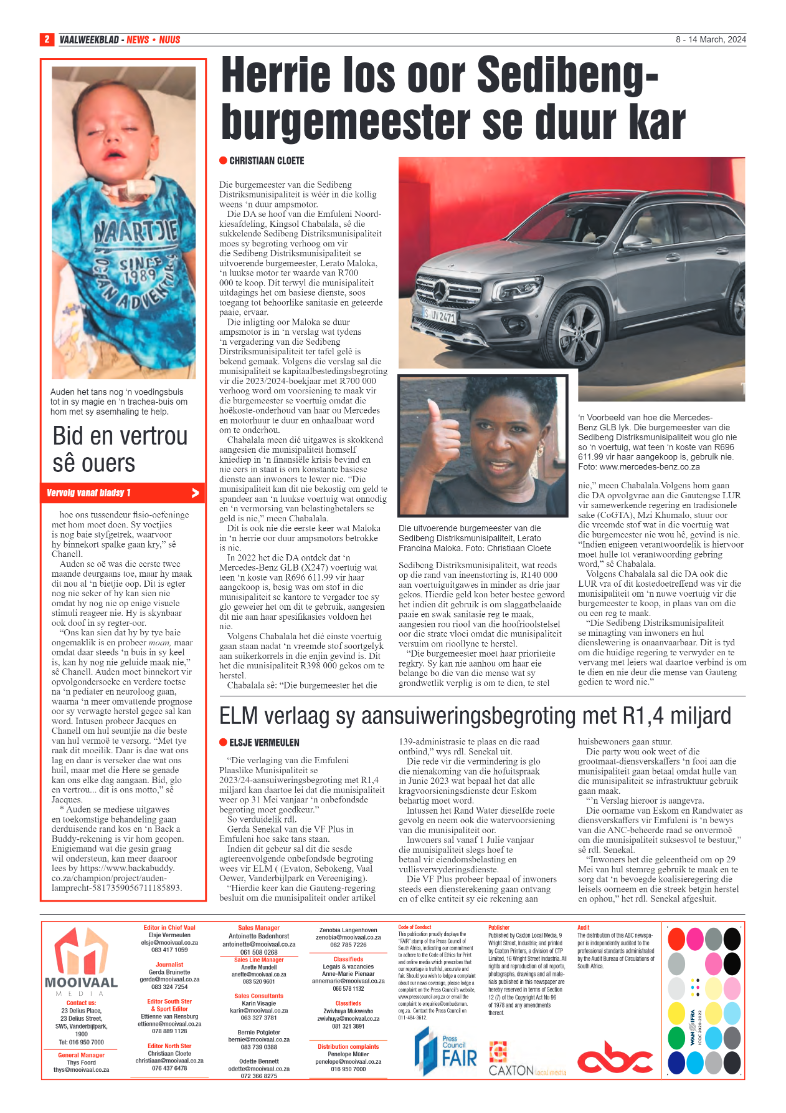 Vaalweekblad 8 – 14 March 2024 page 2