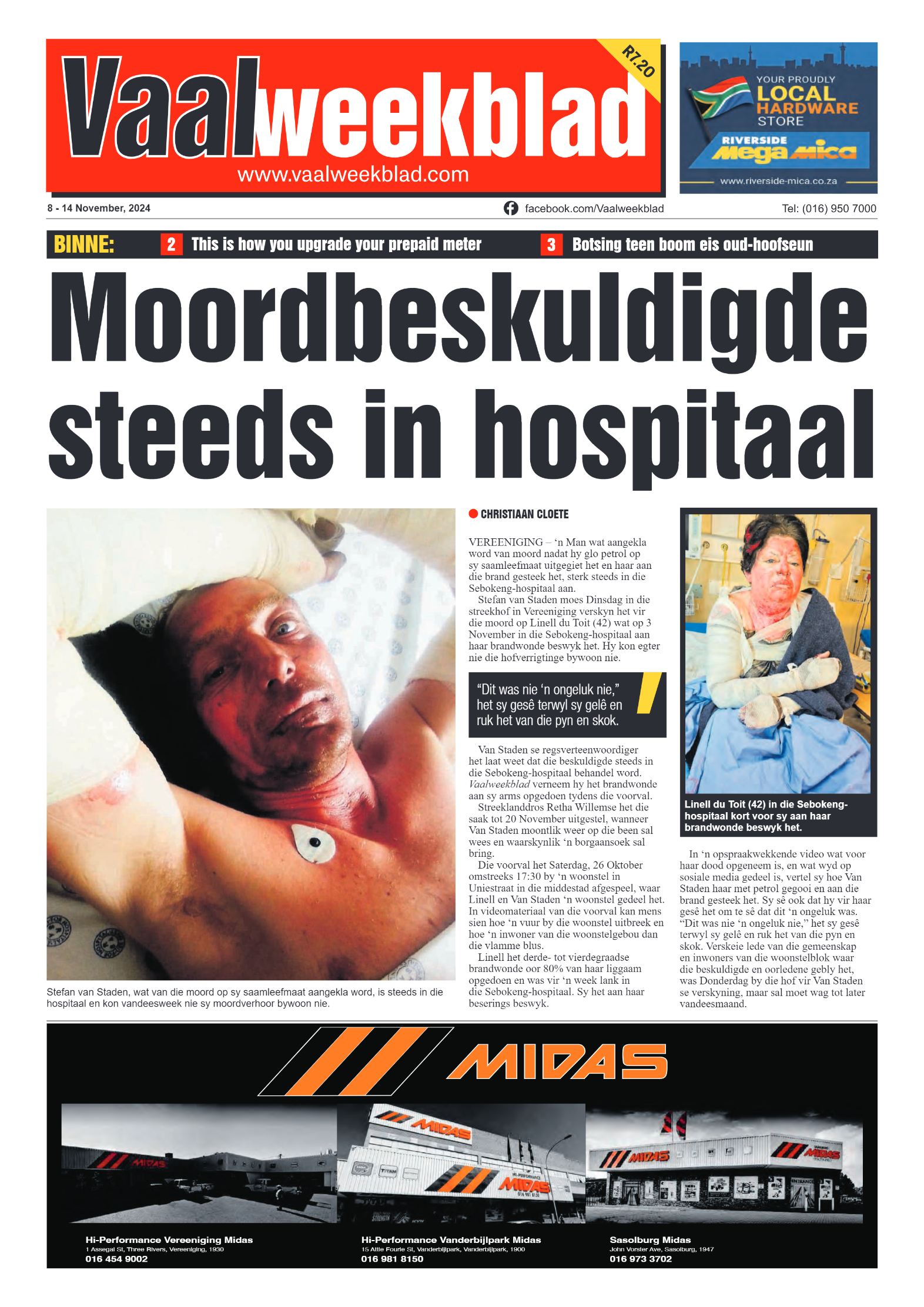 Vaalweekblad – 8 – 14 November, 2024 page 1
