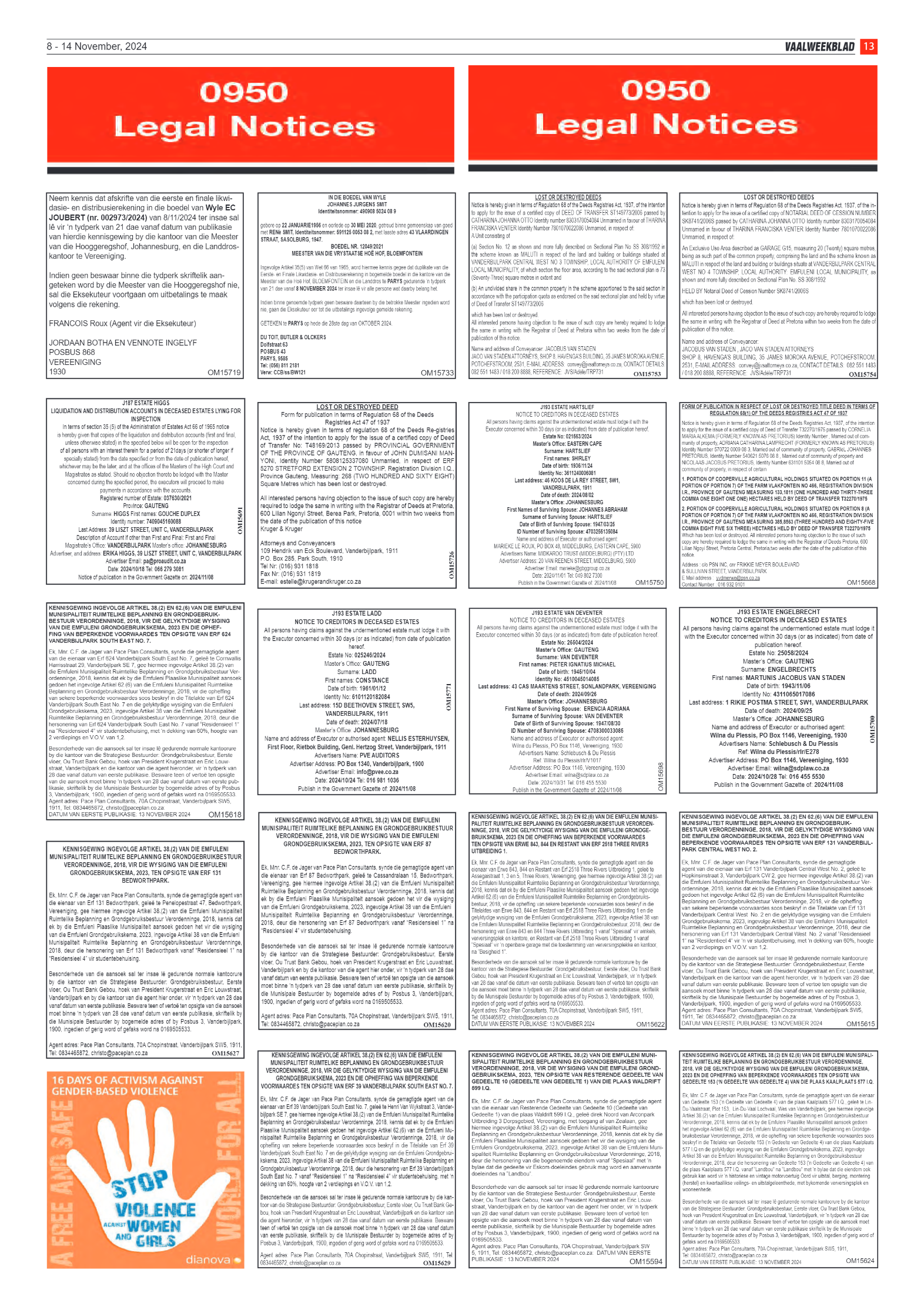 Vaalweekblad – 8 – 14 November, 2024 page 13
