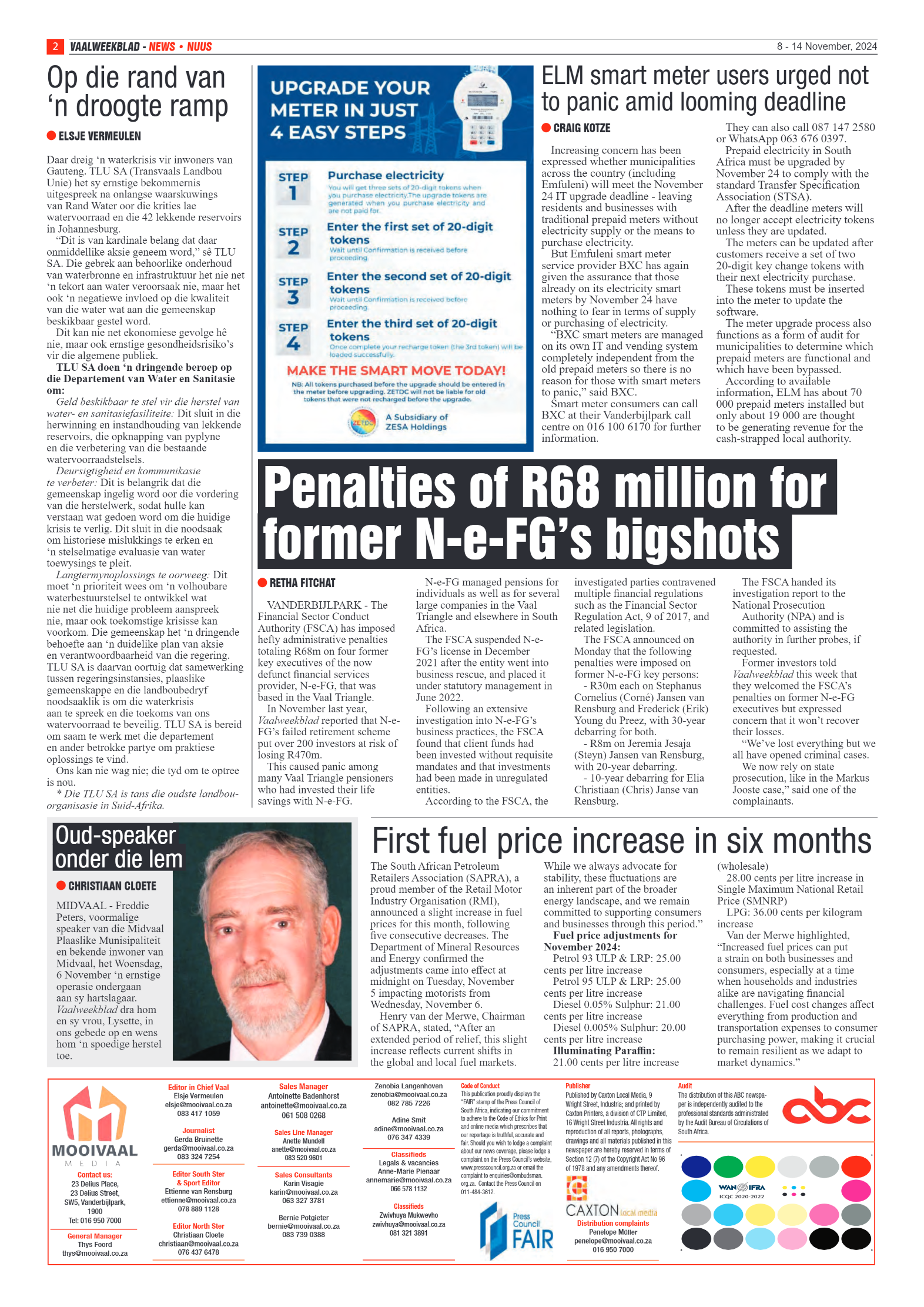 Vaalweekblad – 8 – 14 November, 2024 page 2