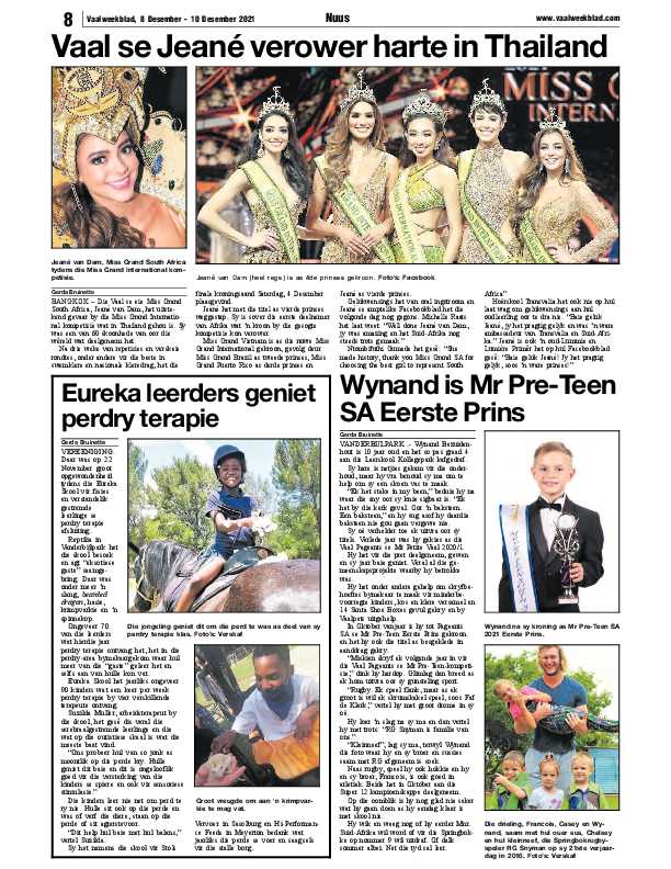 Vaalweekblad, 8 Desember – 10 Desember 2021 page 8