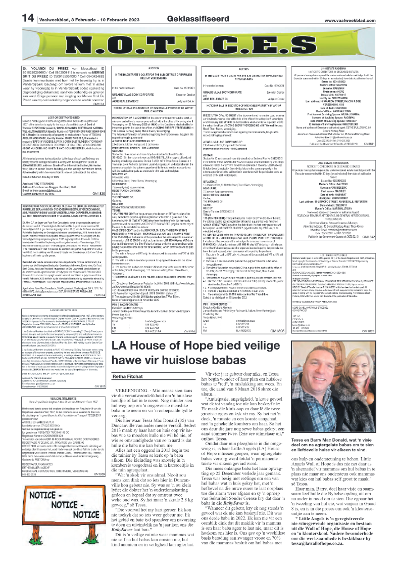 Vaalweekblad, 8 Februarie – 10 Februarie 2023 page 14