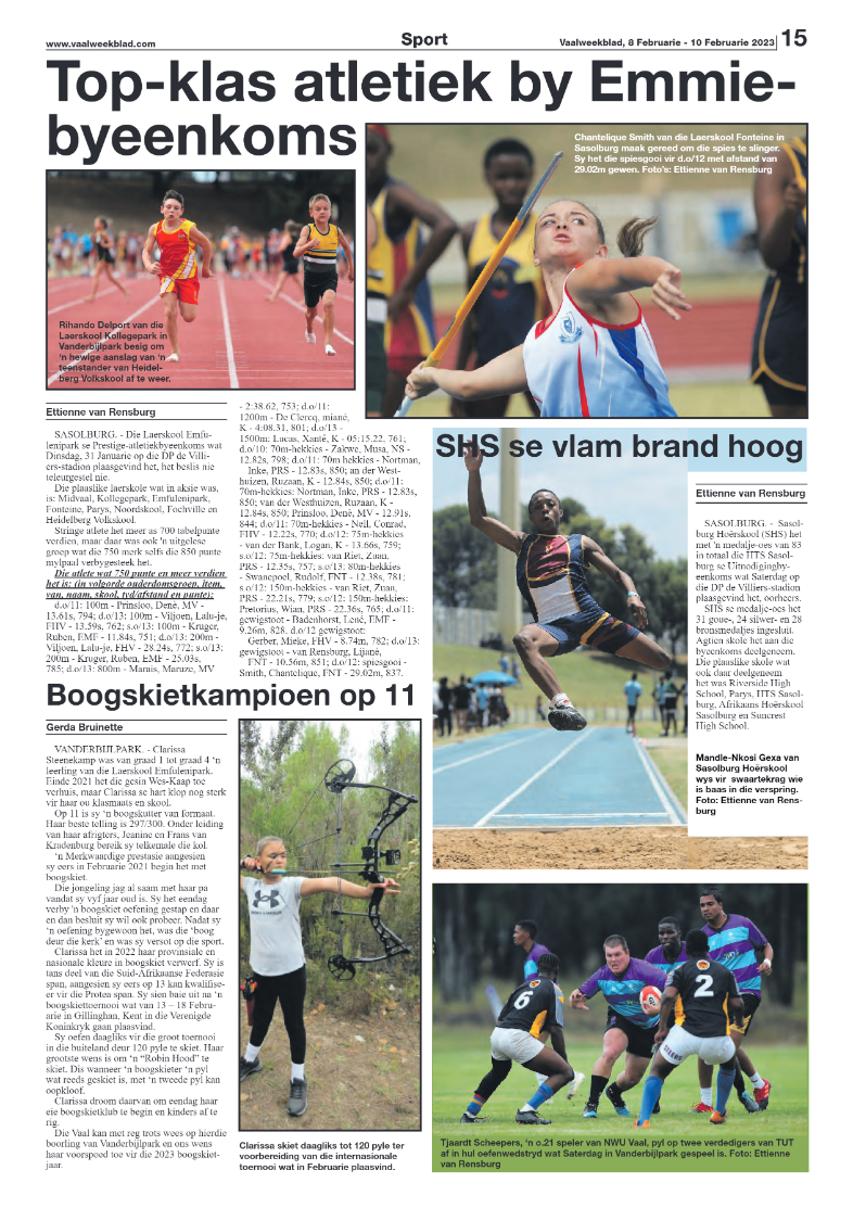 Vaalweekblad, 8 Februarie – 10 Februarie 2023 page 15