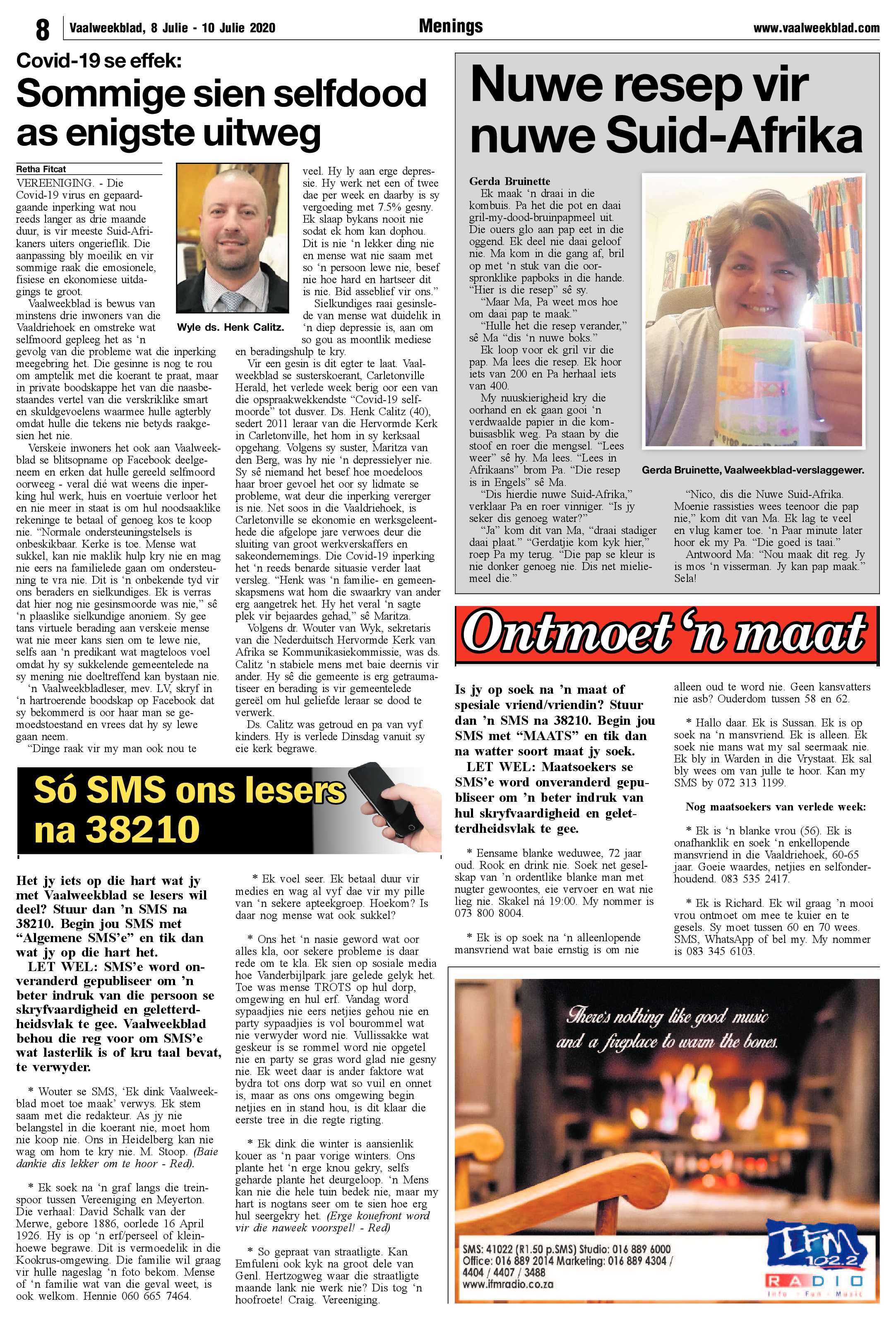 Vaalweekblad 8 Julie – 10 Julie 2020 page 8