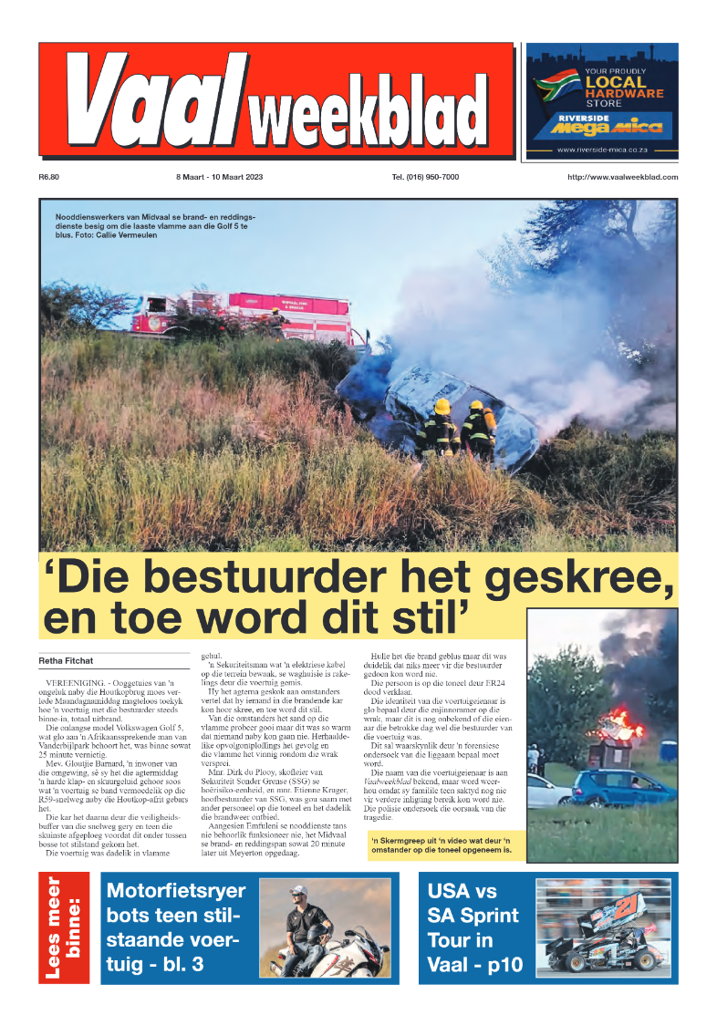 Vaalweekblad, 8 Maart – 10 Maart 2023 page 1