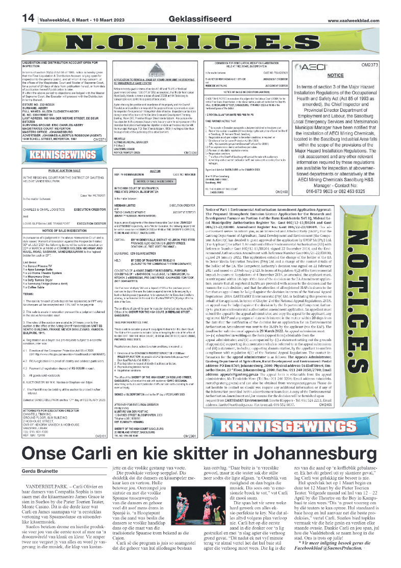 Vaalweekblad, 8 Maart – 10 Maart 2023 page 14