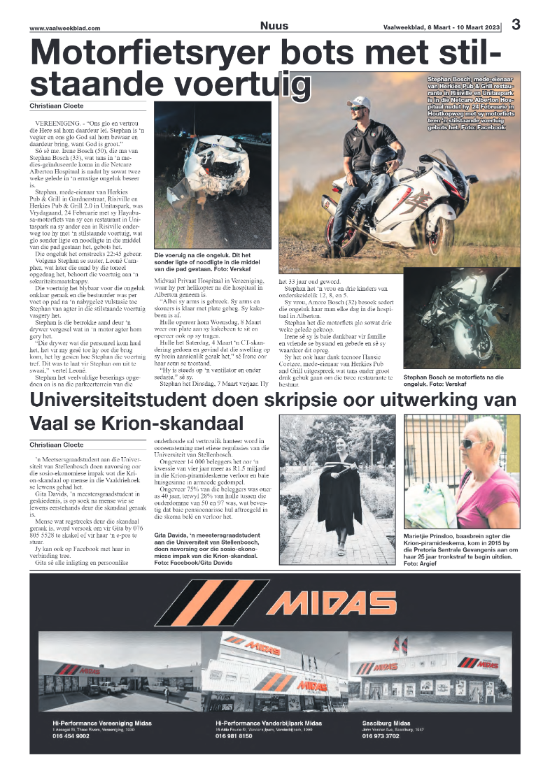 Vaalweekblad, 8 Maart – 10 Maart 2023 page 3