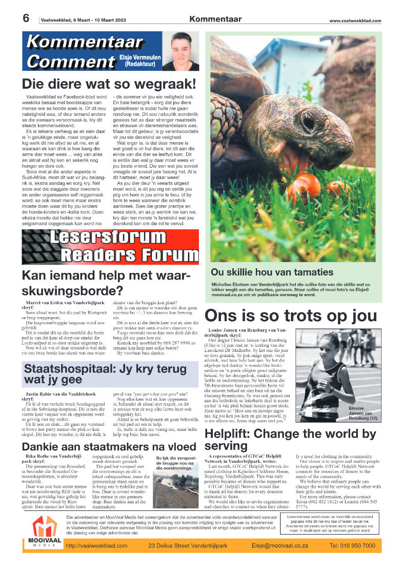 Vaalweekblad, 8 Maart – 10 Maart 2023 page 6