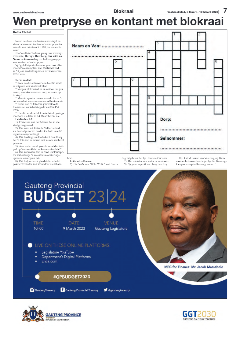 Vaalweekblad, 8 Maart – 10 Maart 2023 page 7