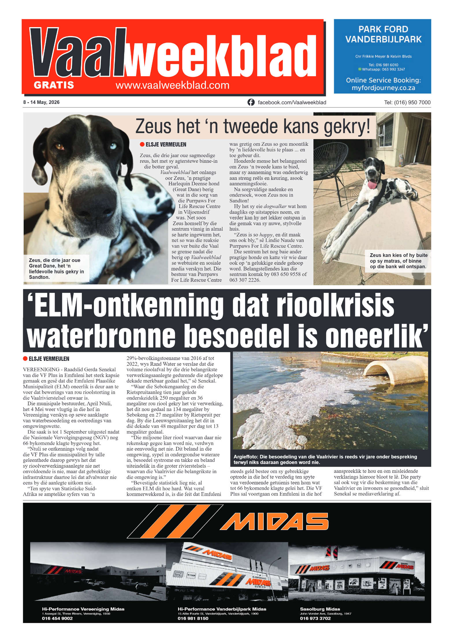Vaalweekblad – 8 Mei 2026 page 1