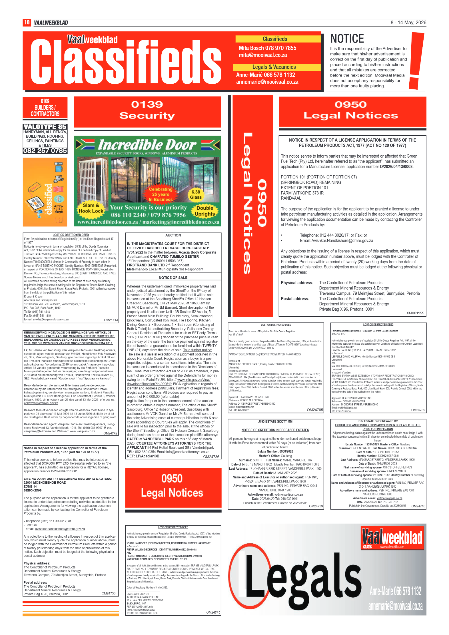 Vaalweekblad – 8 Mei 2026 page 10