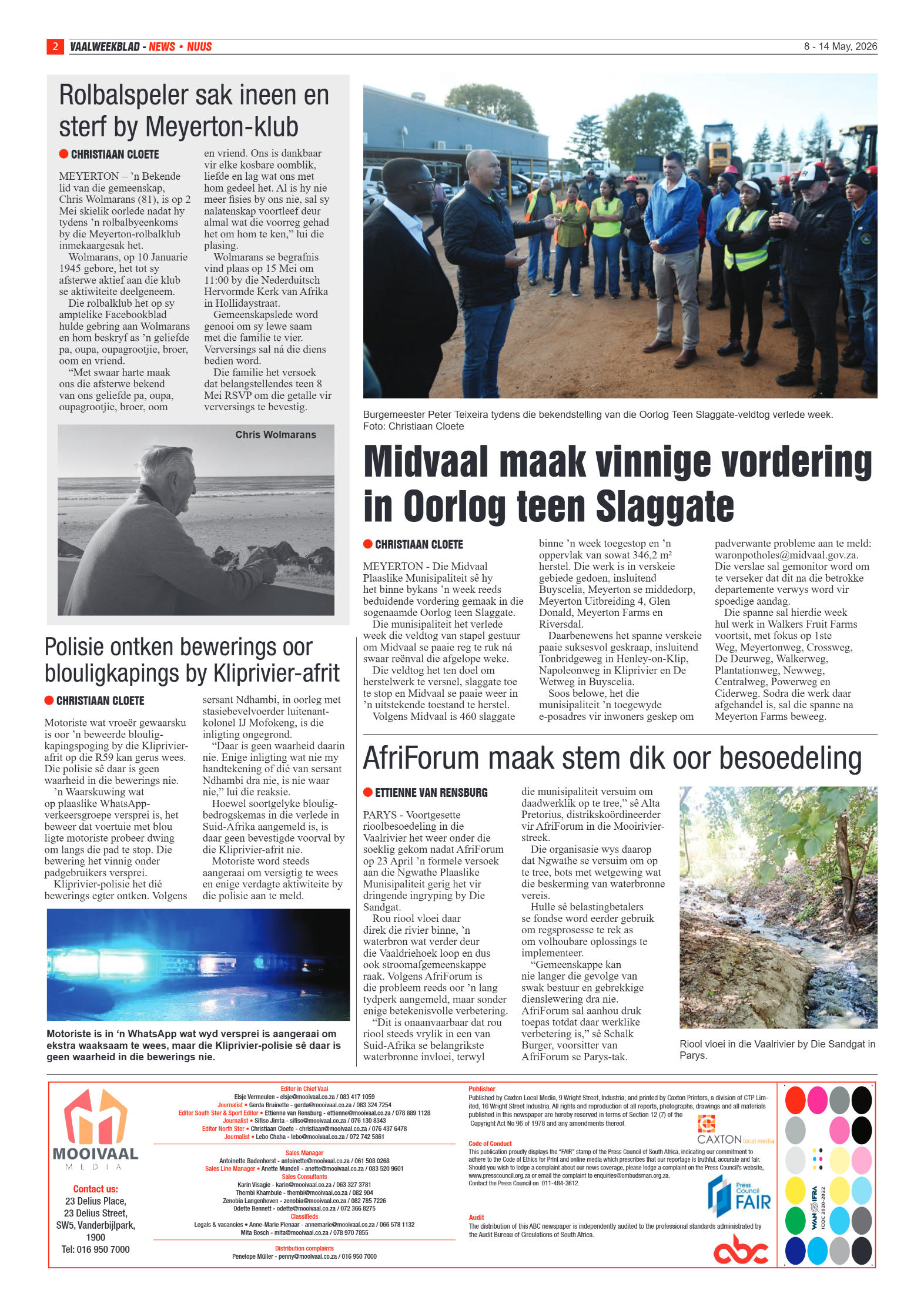 Vaalweekblad – 8 Mei 2026 page 2