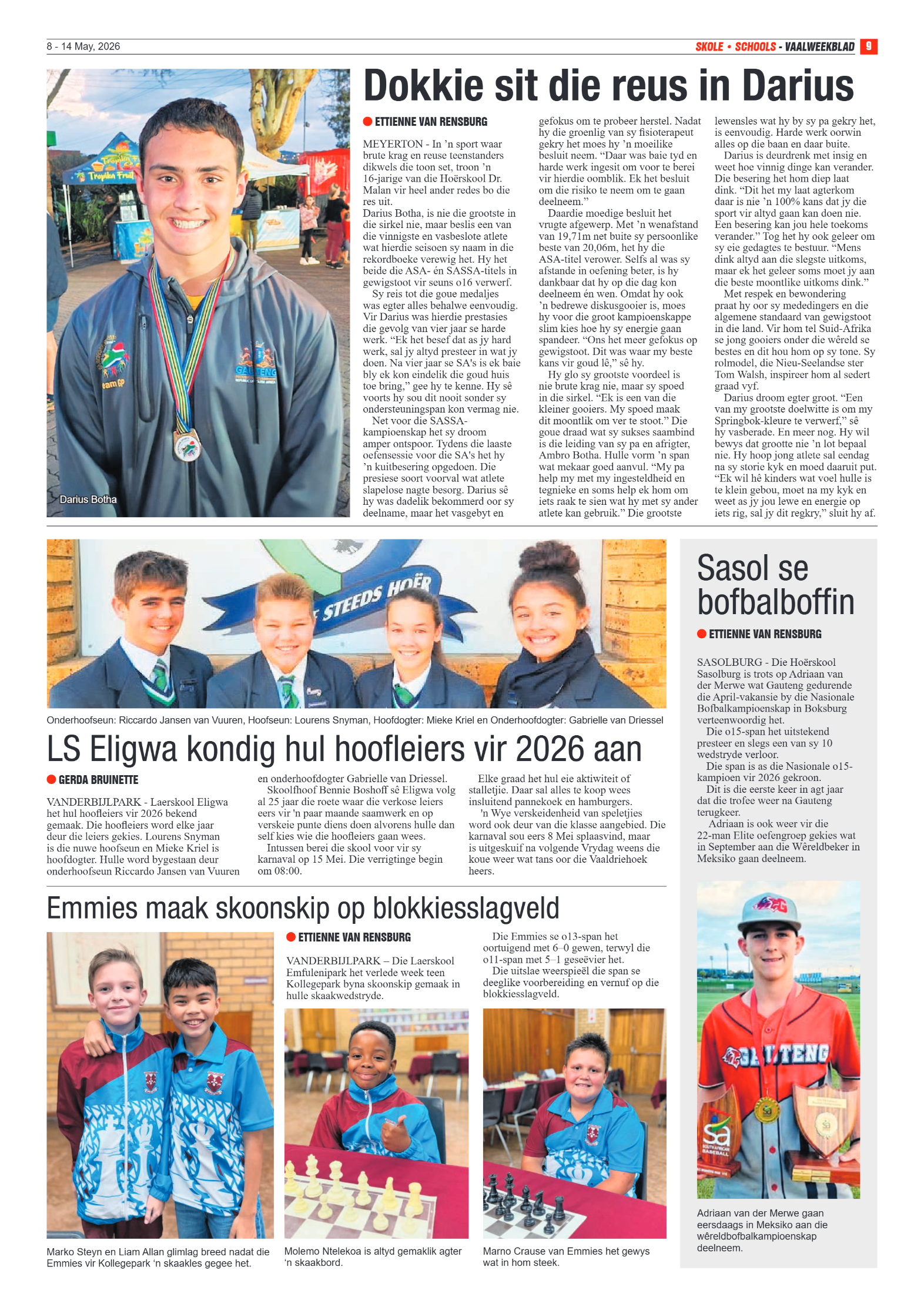 Vaalweekblad – 8 Mei 2026 page 9