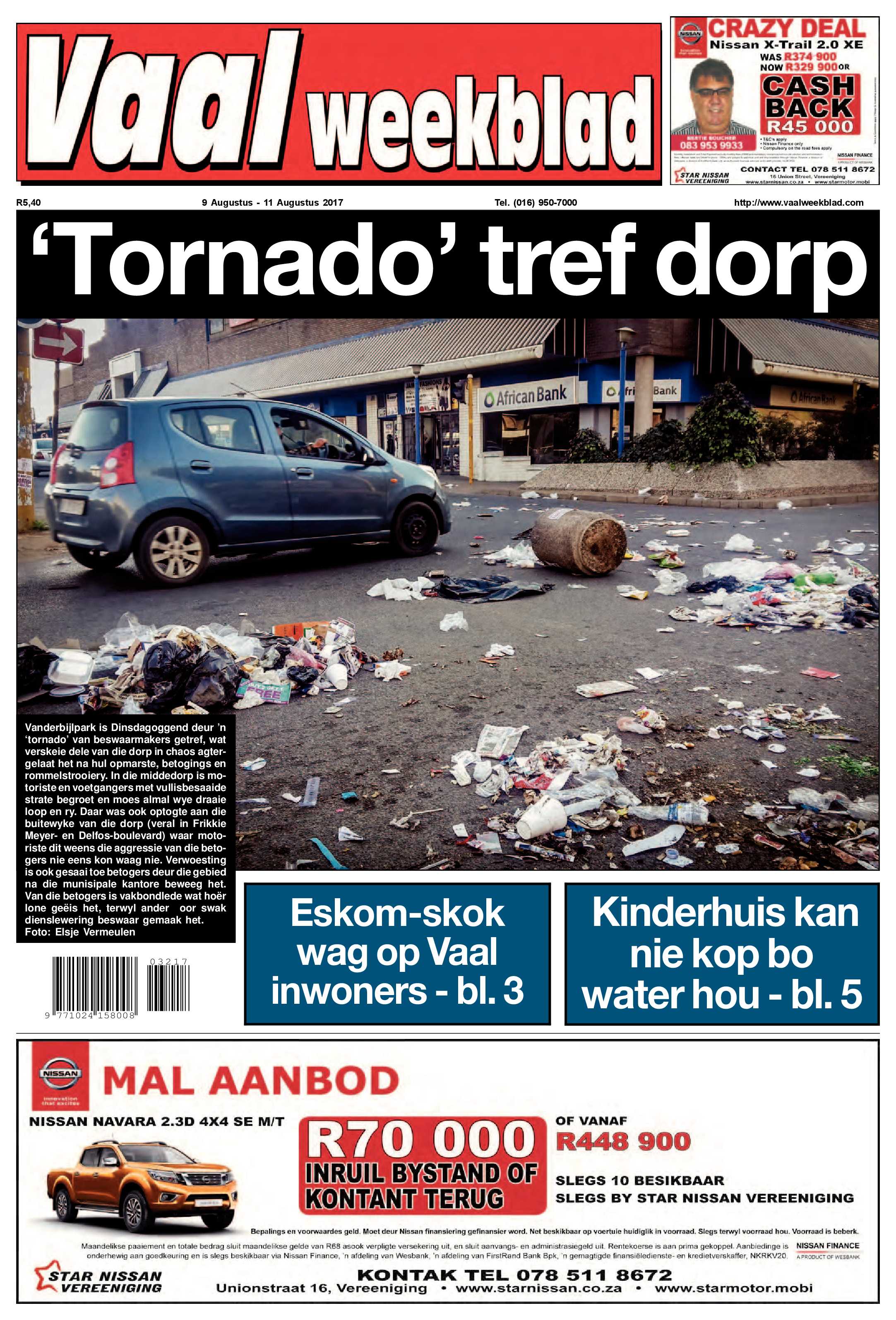 Vaalweekblad 9 – 11 Augustus 2017 page 1