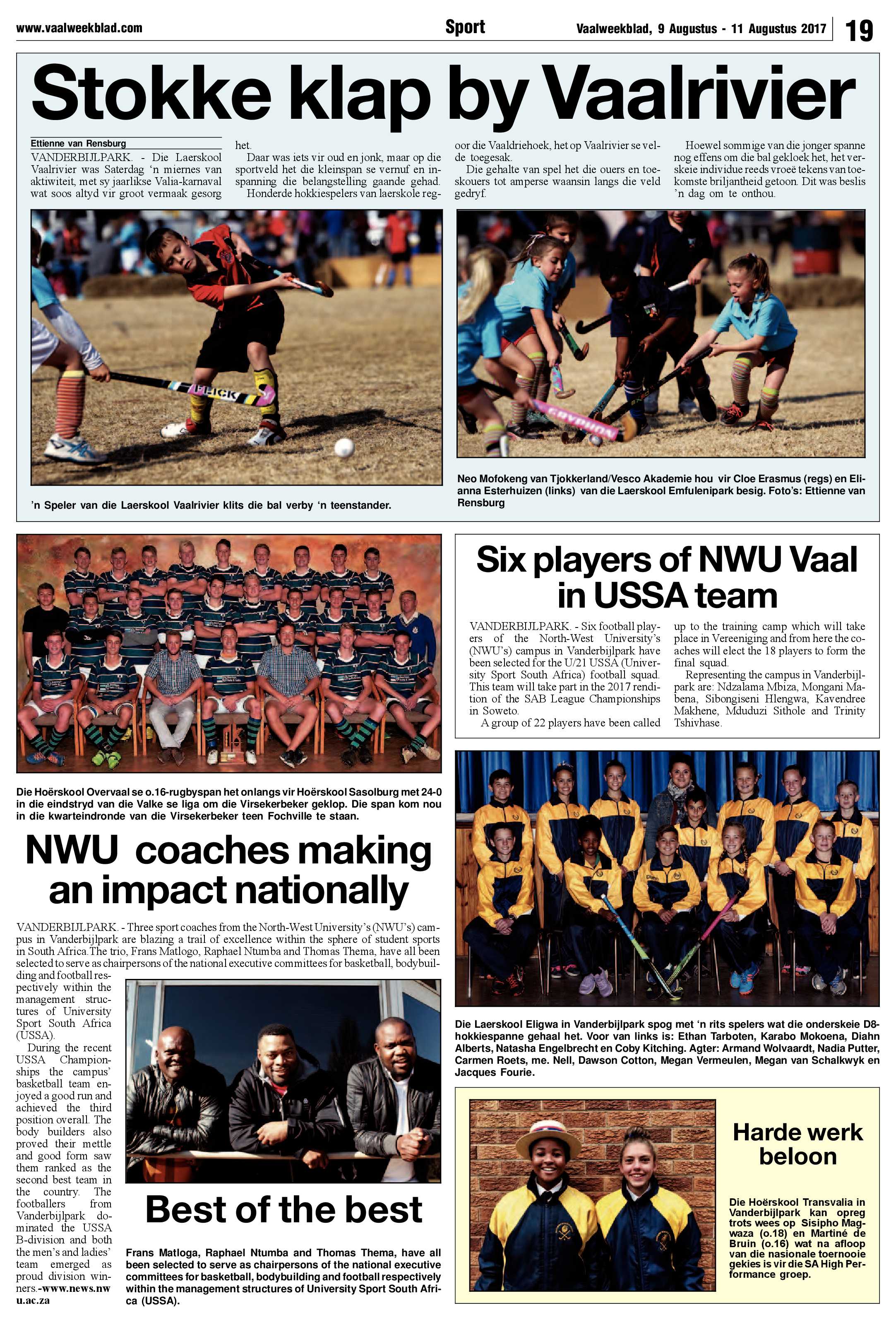 Vaalweekblad 9 – 11 Augustus 2017 page 19