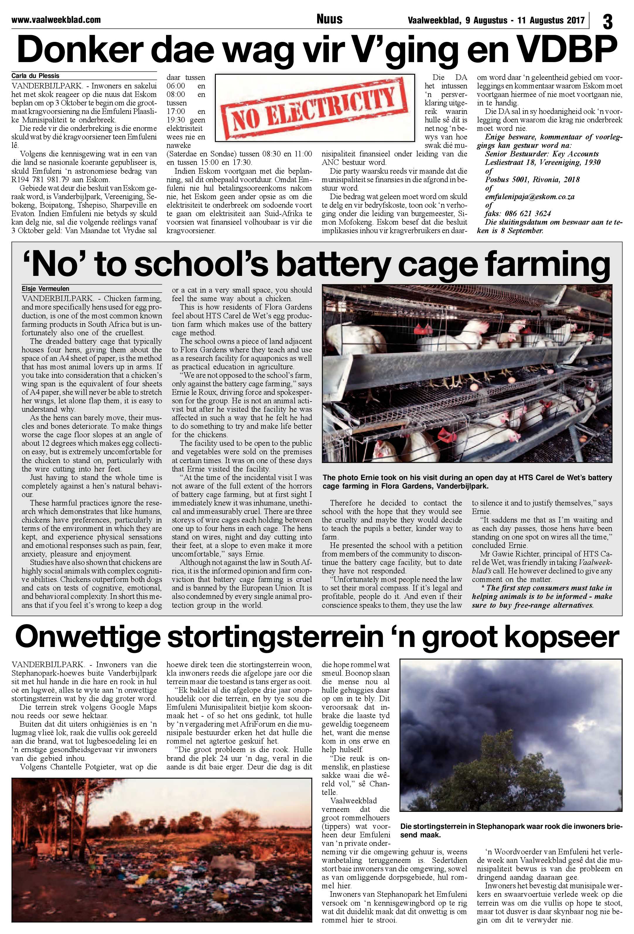 Vaalweekblad 9 – 11 Augustus 2017 page 3
