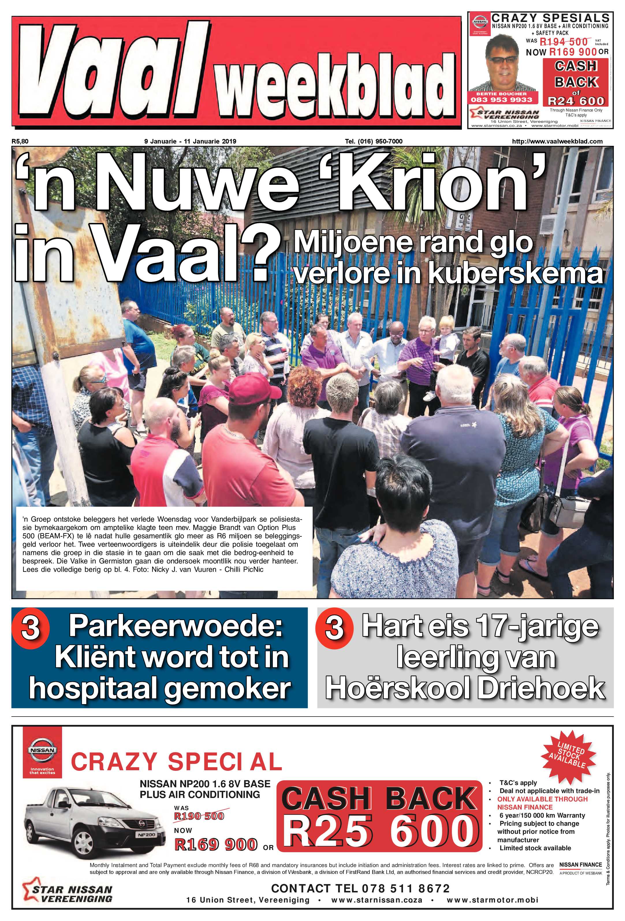 Vaalweekblad 9 – 11 Januarie 2019 page 1
