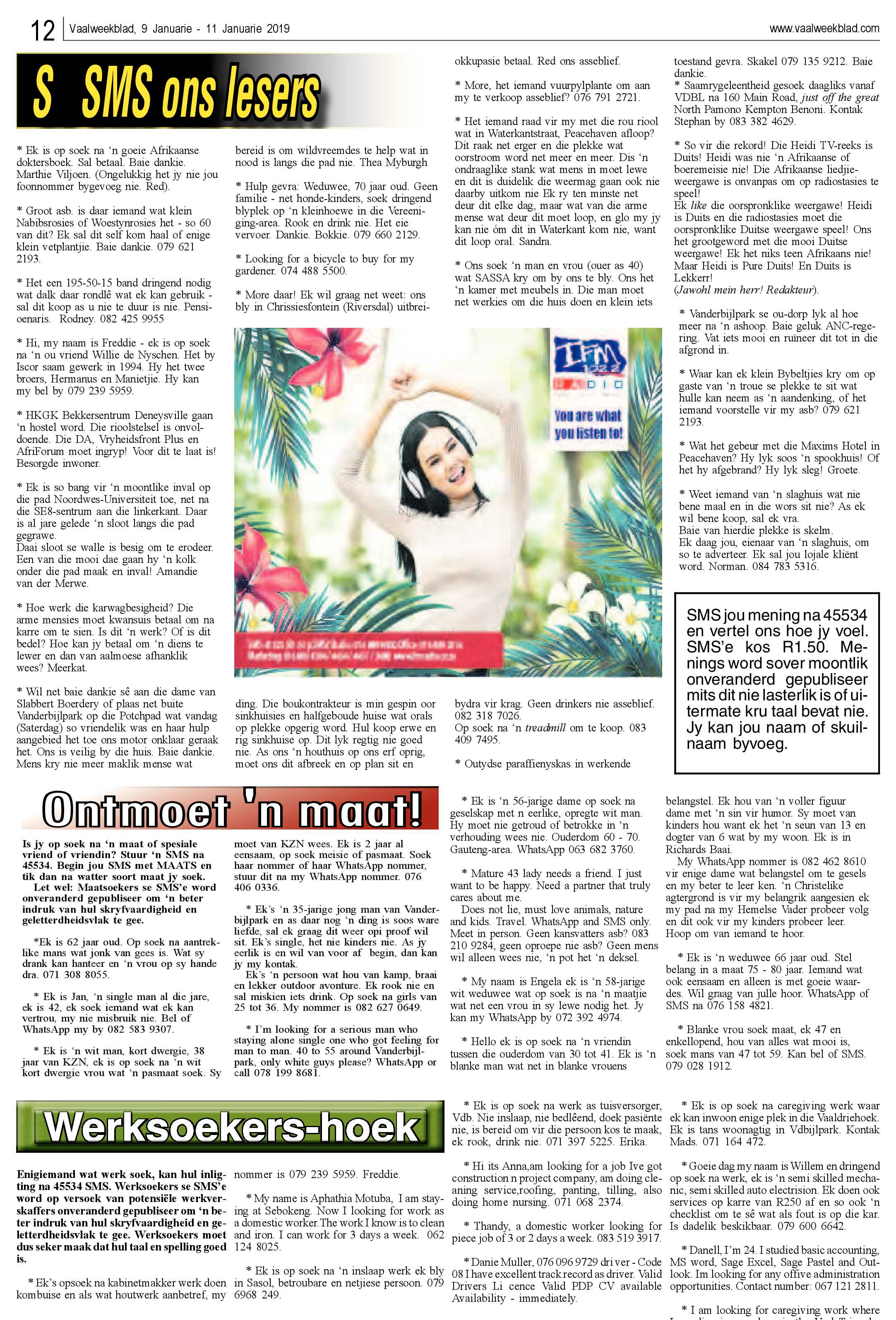 Vaalweekblad 9 – 11 Januarie 2019 page 12