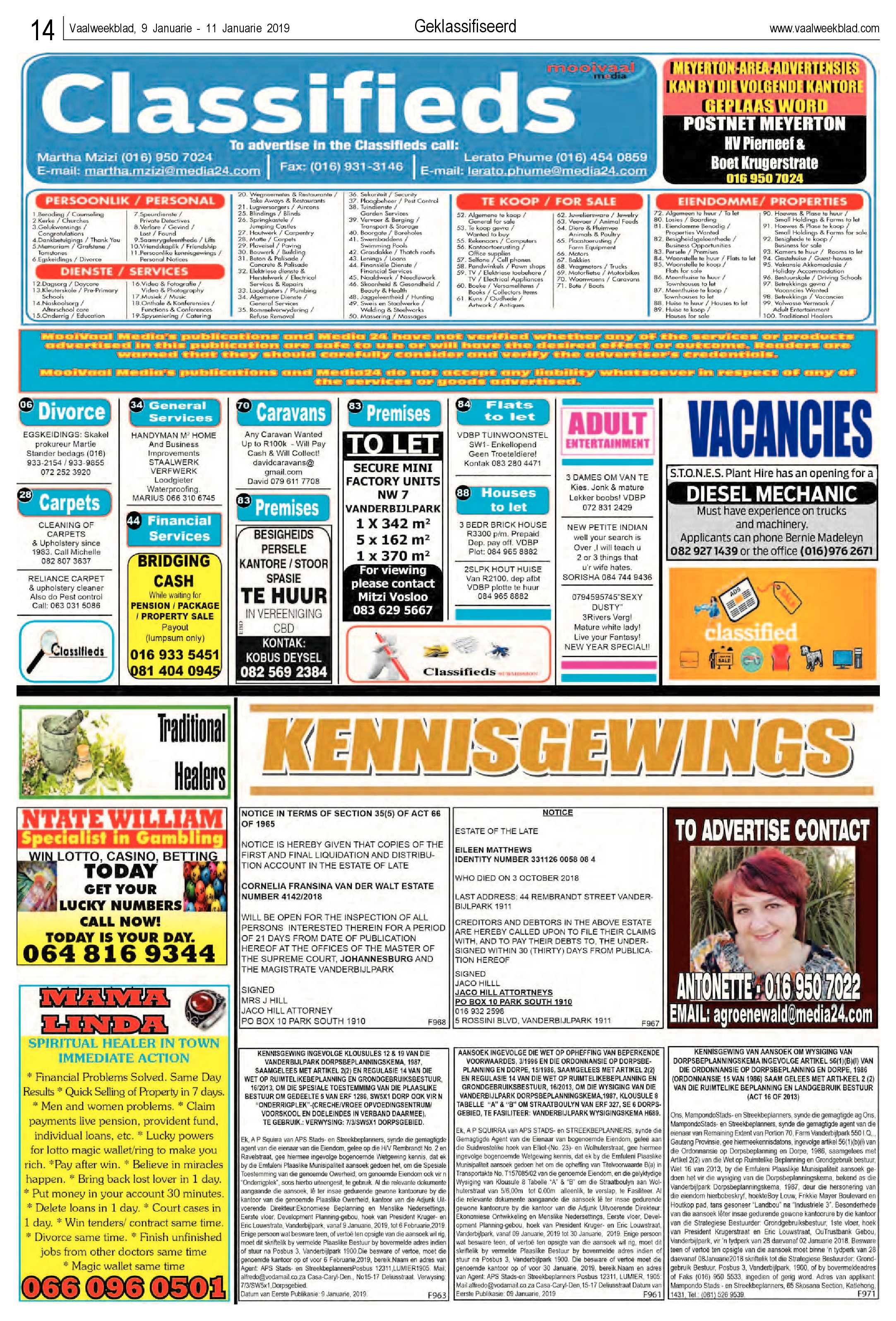 Vaalweekblad 9 – 11 Januarie 2019 page 14
