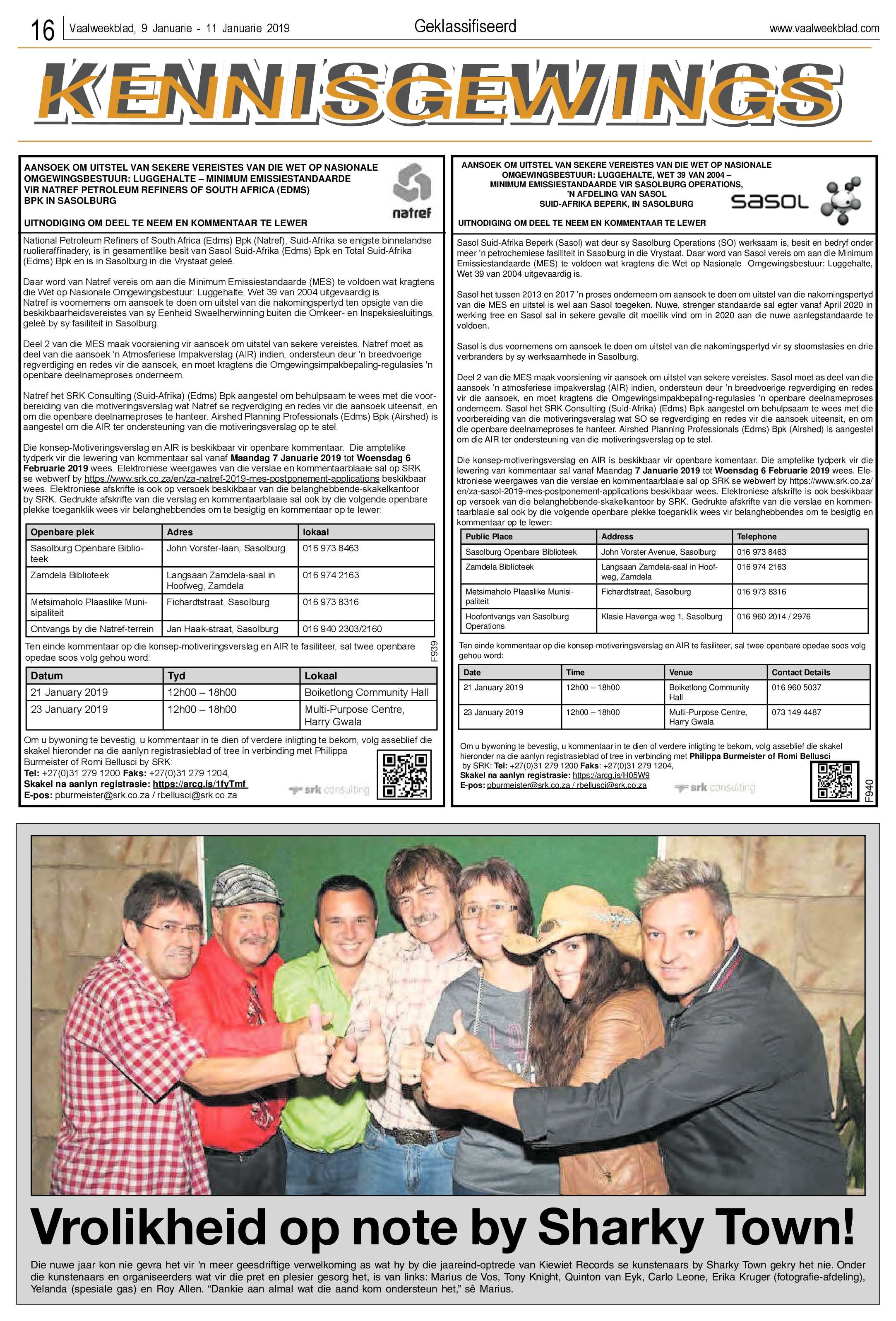 Vaalweekblad 9 – 11 Januarie 2019 page 16