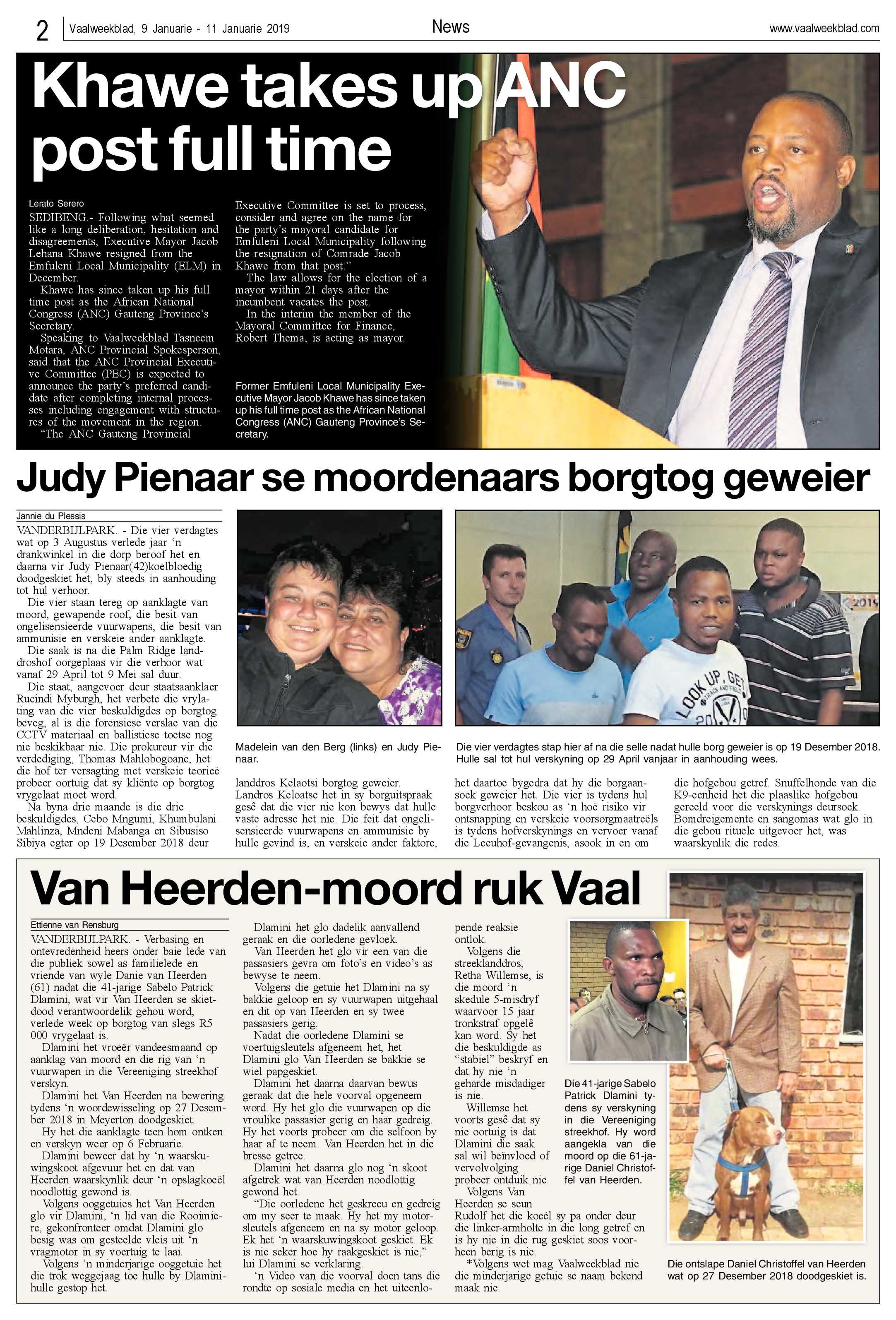 Vaalweekblad 9 – 11 Januarie 2019 page 2