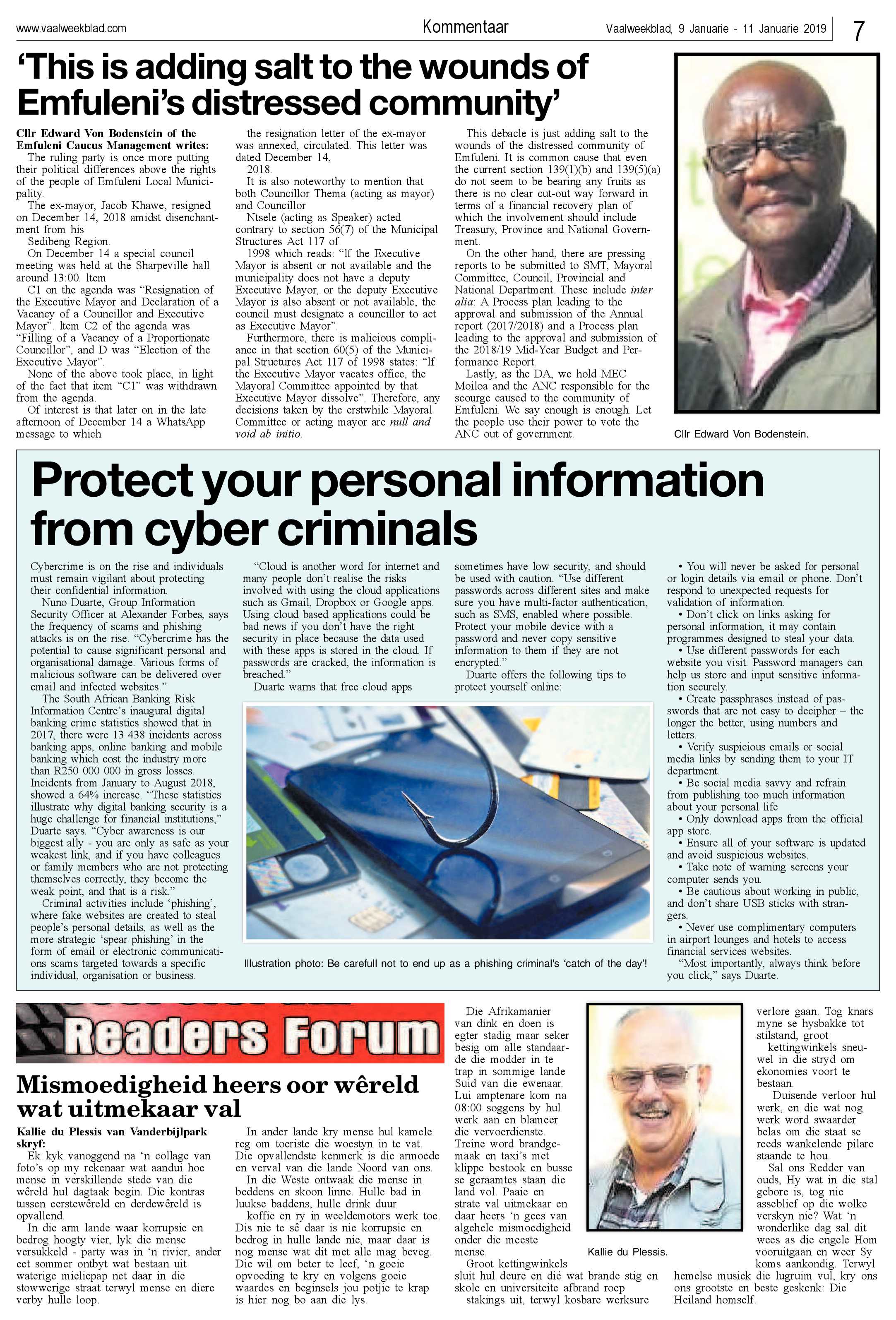 Vaalweekblad 9 – 11 Januarie 2019 page 7