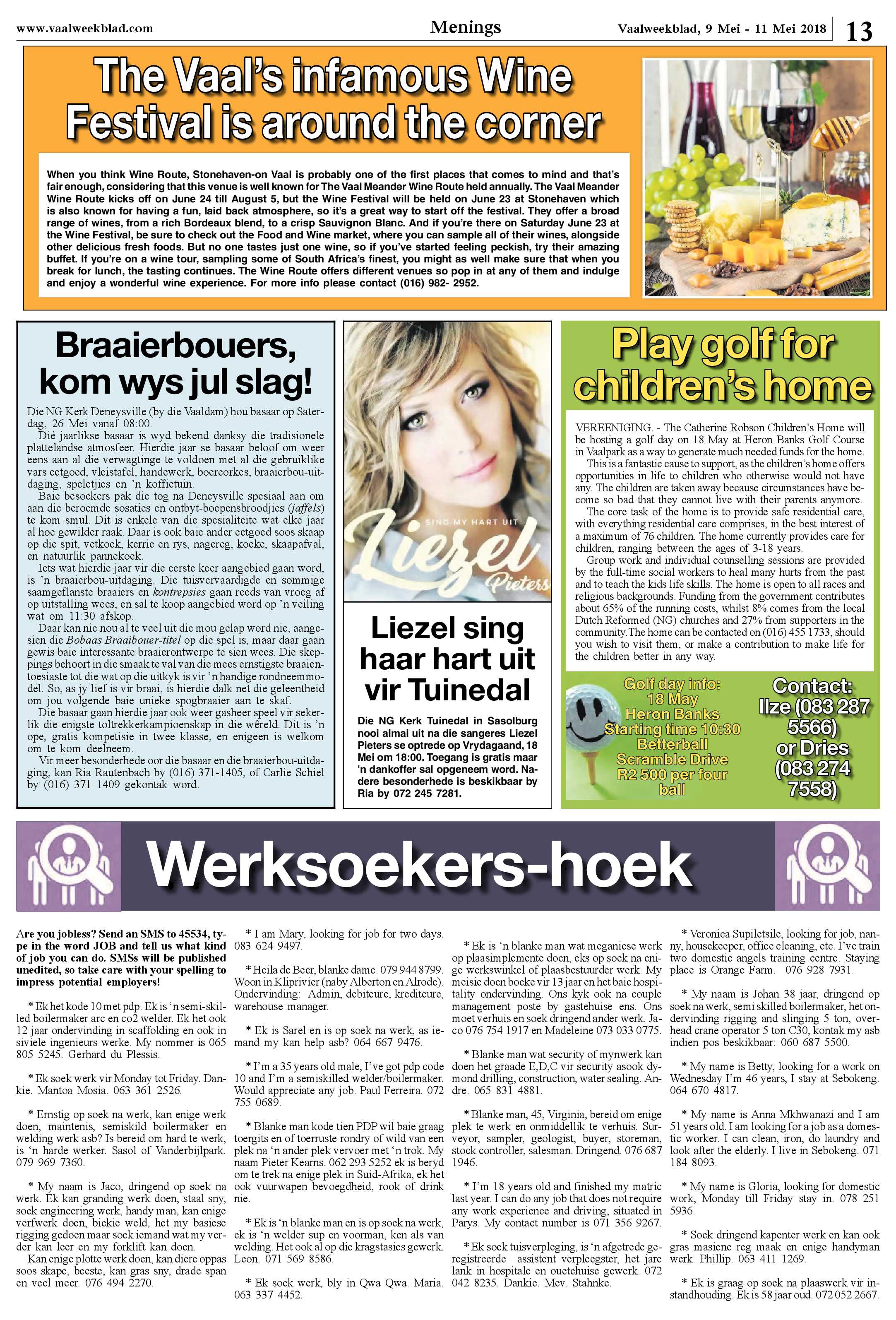 Vaalweekblad 9 – 12 Mei 2018 page 13