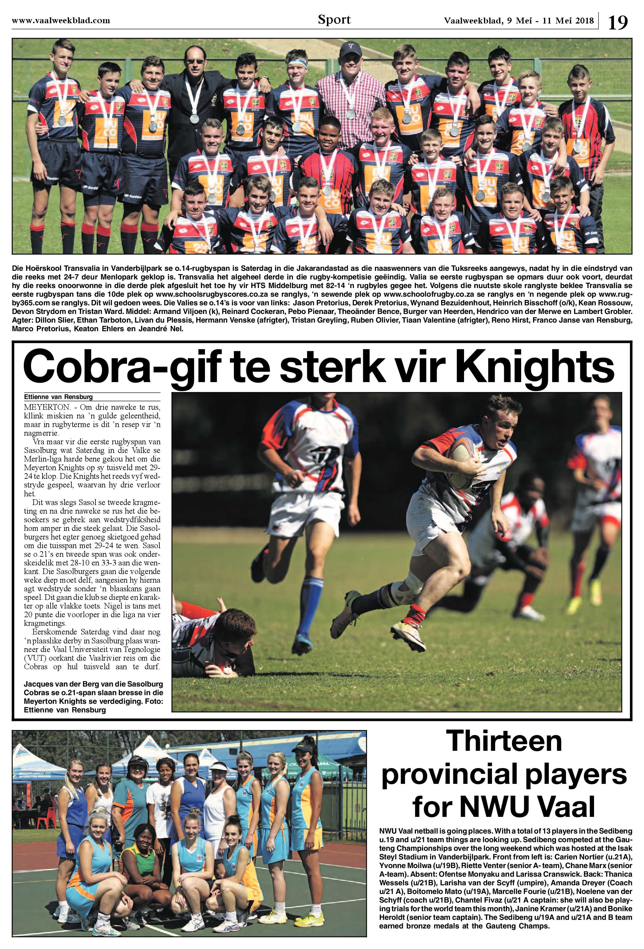 Vaalweekblad 9 – 12 Mei 2018 page 19