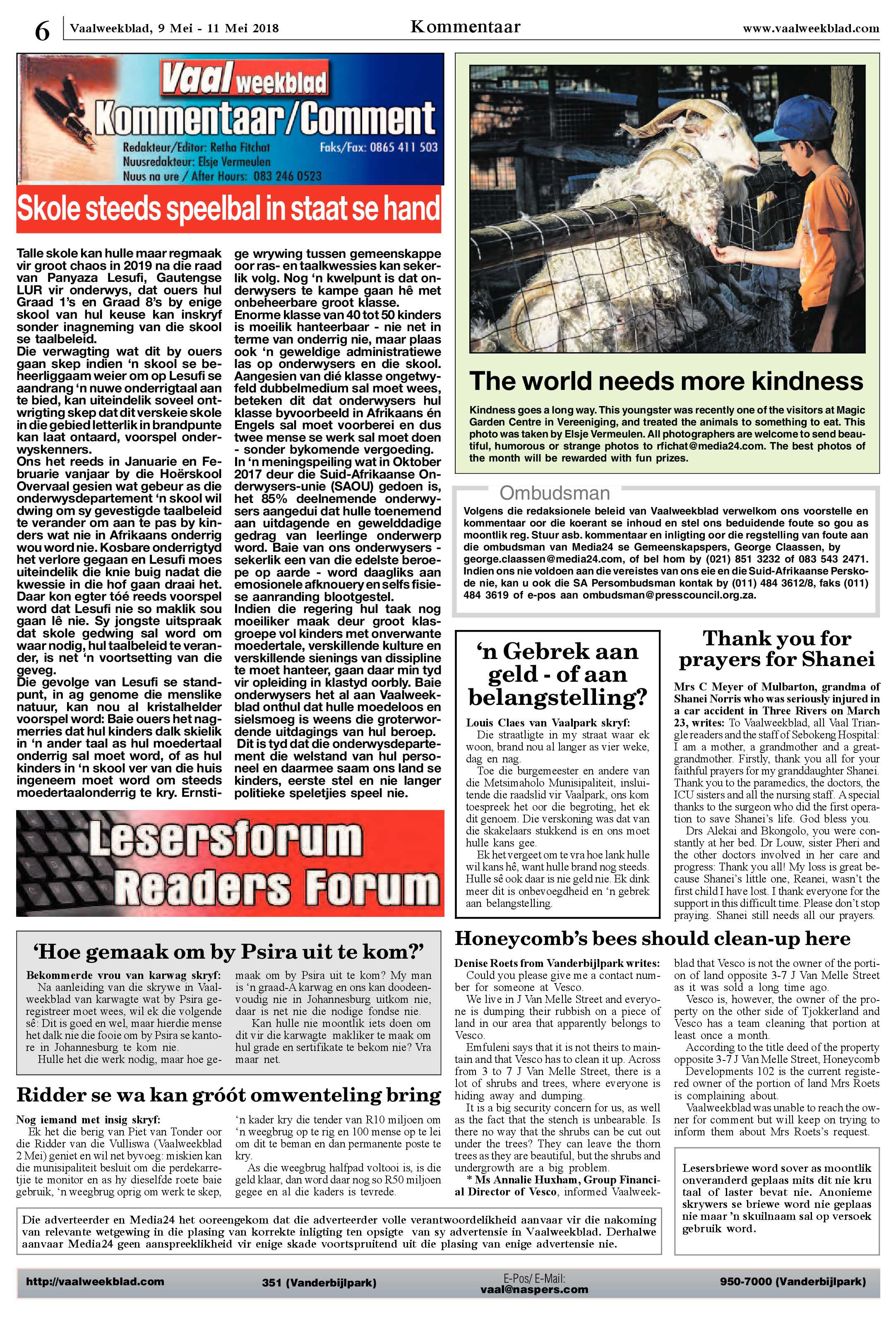 Vaalweekblad 9 – 12 Mei 2018 page 6