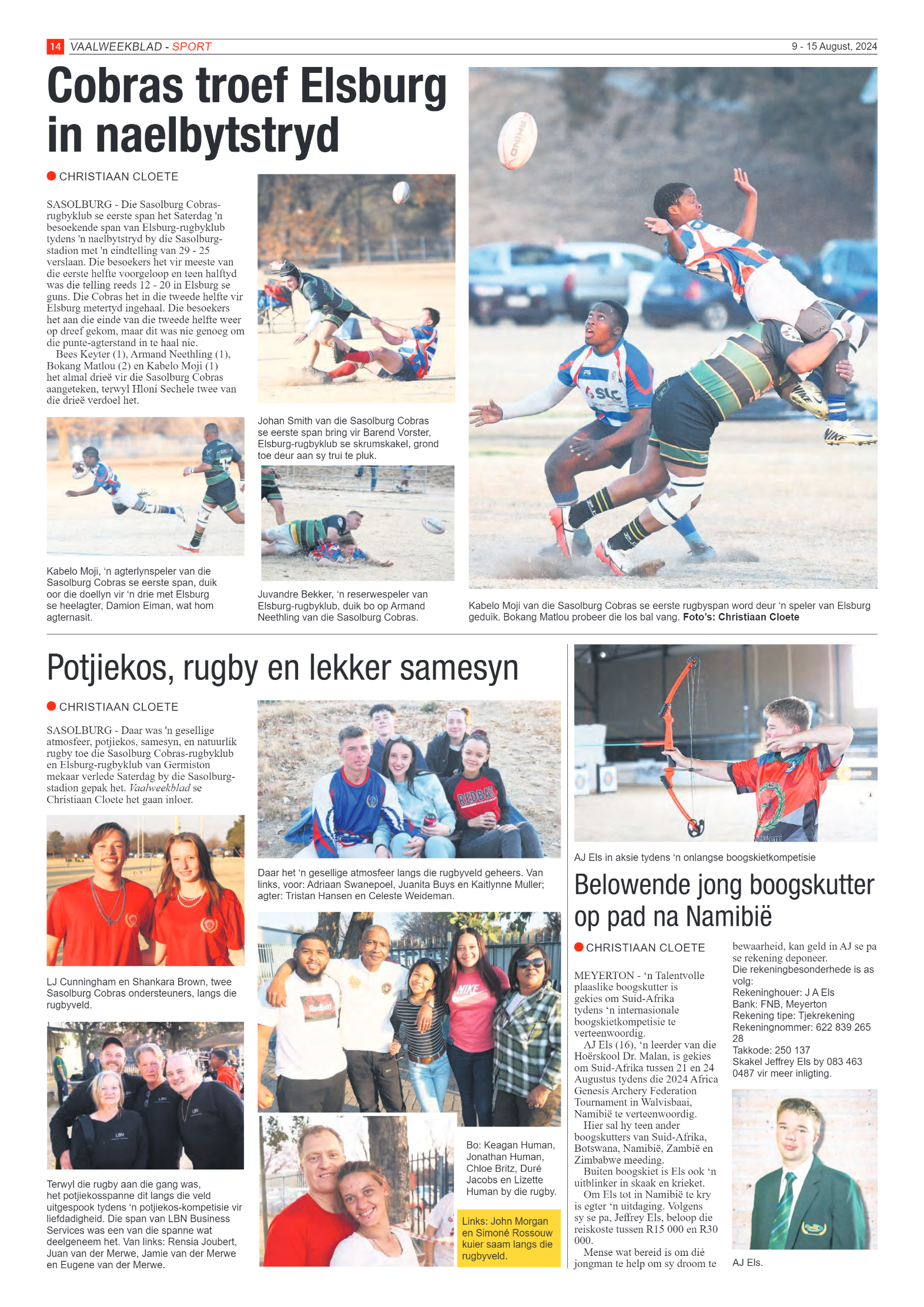 Vaalweekblad 9 – 15 August, 2024 page 14