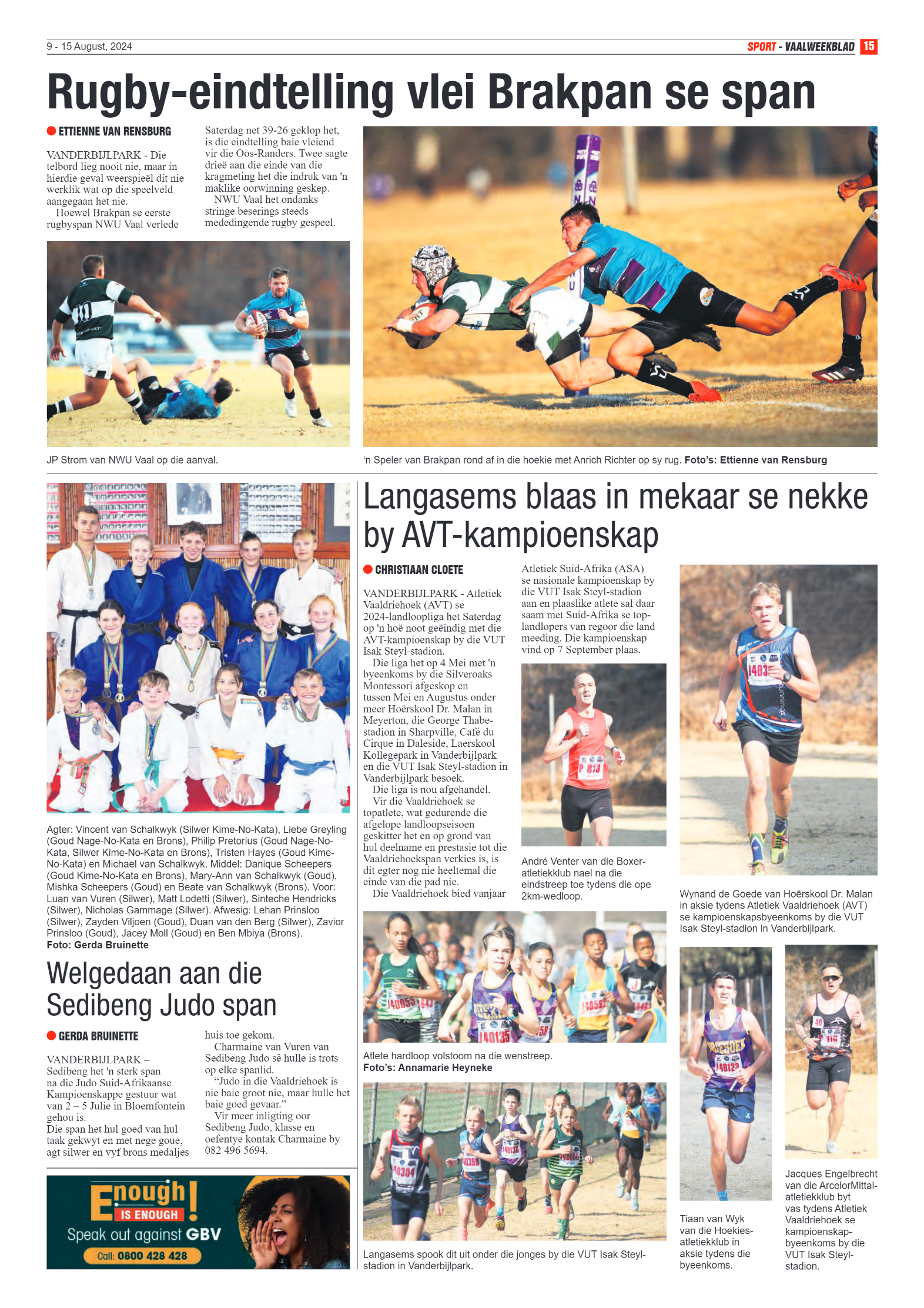Vaalweekblad 9 – 15 August, 2024 page 15
