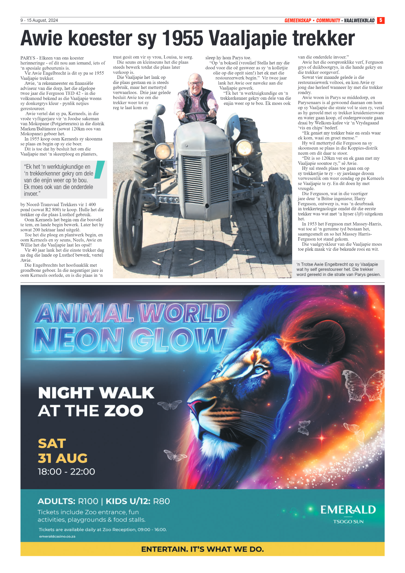 Vaalweekblad 9 – 15 August, 2024 page 5