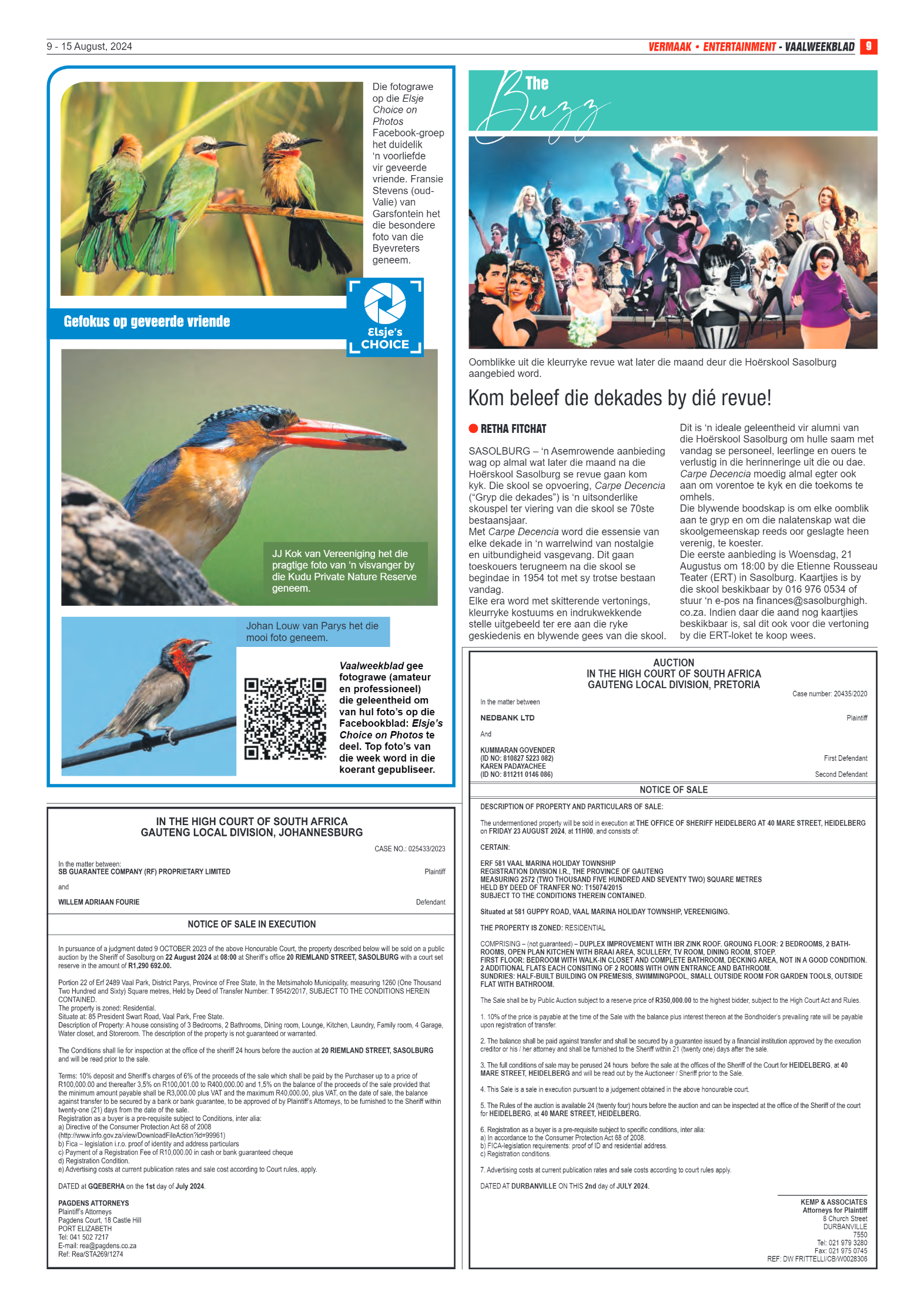 Vaalweekblad 9 – 15 August, 2024 page 9