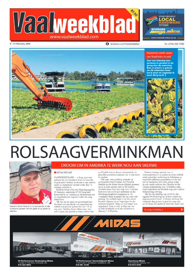 Vaalweekblad 9 – 15 February, 2024 page 1