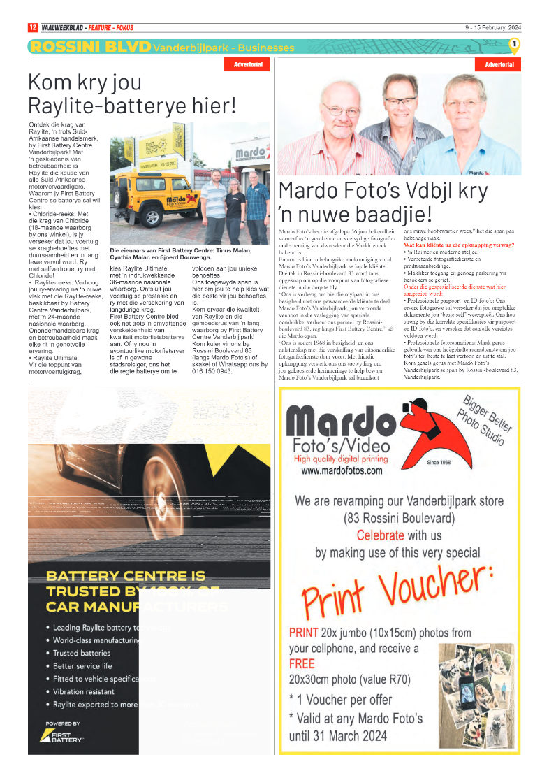 Vaalweekblad 9 – 15 February, 2024 page 12
