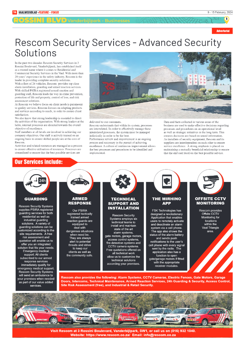 Vaalweekblad 9 – 15 February, 2024 page 14